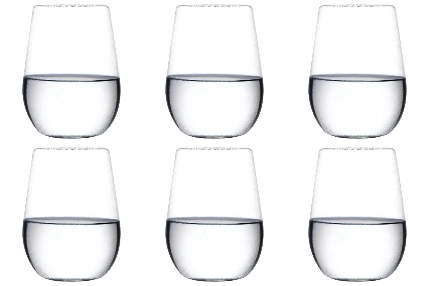 Elegantes 6er Set Viana Becher aus hochwertigem Glas, 50cl, 11.6cm hoch, perfekt für Getränke und stilvolle Tischdekoration.