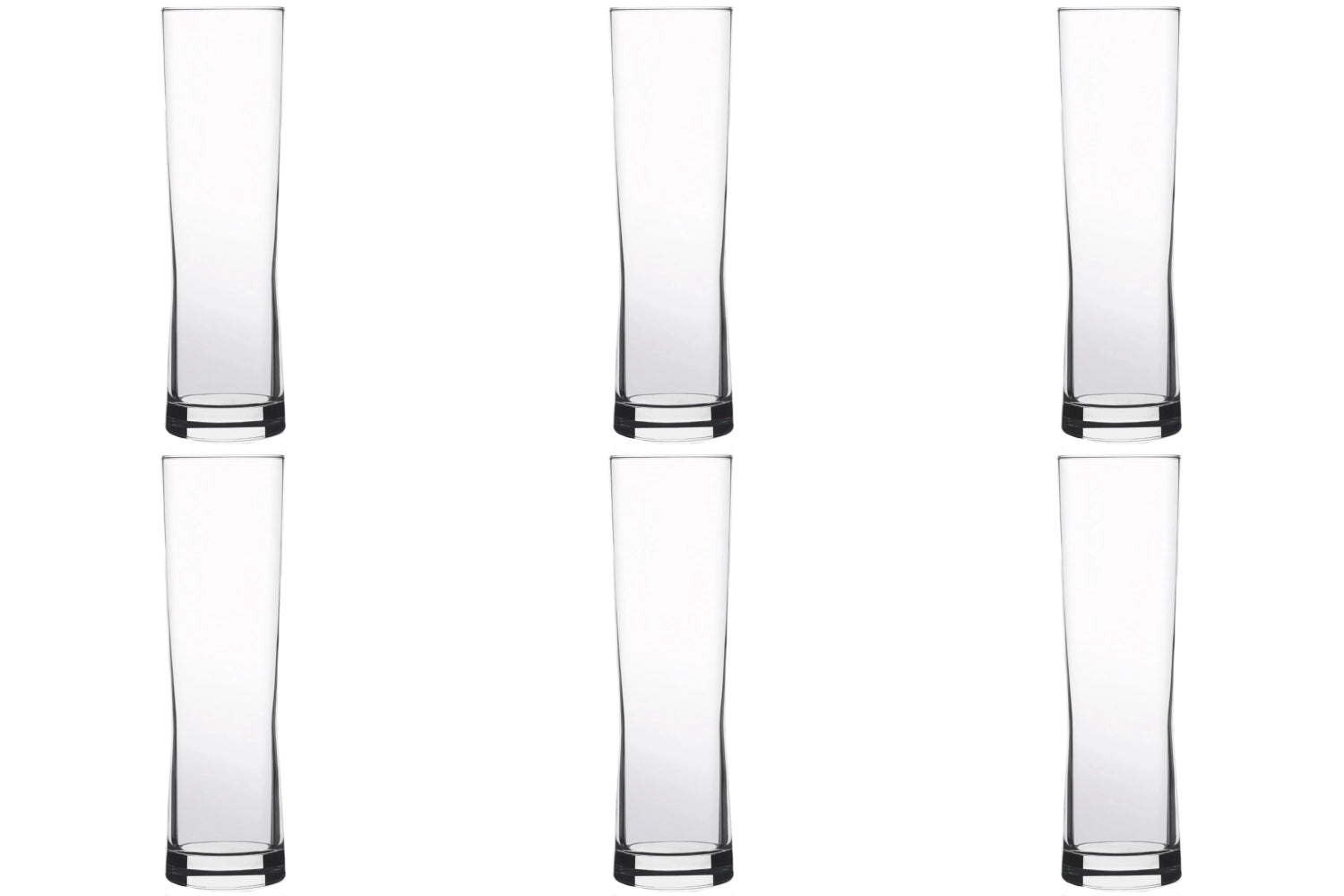 Elegantes 6er Set Fresh Glas Becher mit 37cl Fassungsvermögen, perfekt für Bier und andere Getränke, 20.1 cm hoch, ideal für jede Feier.