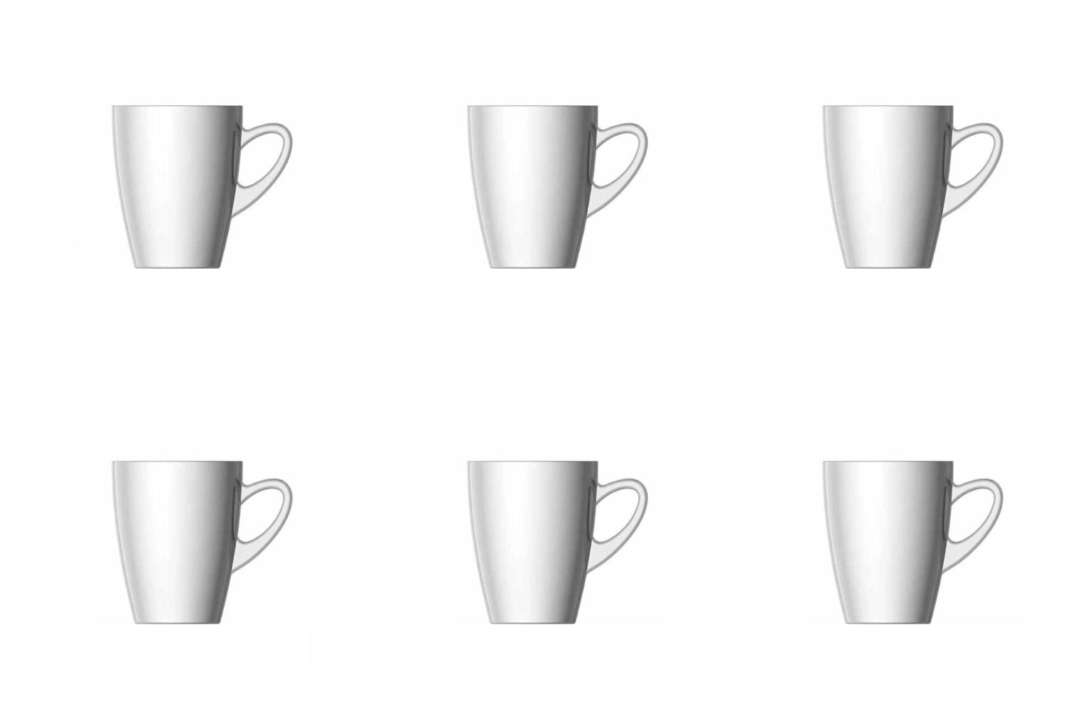 Stilvolles 6er Set Kenia Tassen aus klarem Glas, perfekt für Kaffee oder Tee, vereint zeitgemäßes Design mit praktischer Handhabung.