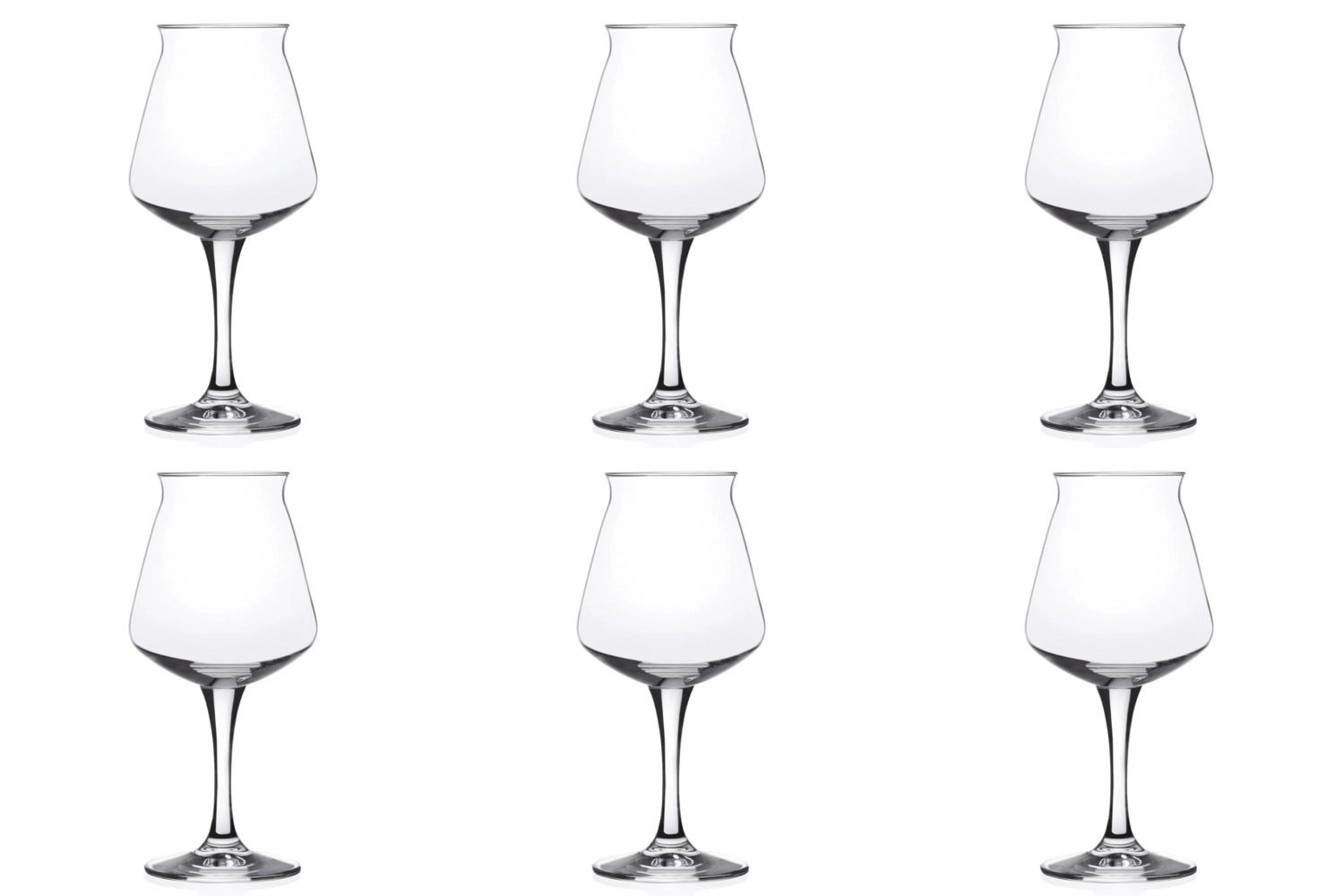 Stilvolles 6er Set mini Teku Kelch Biergläser von swizzglas, 33 cl, ideal für Bierliebhaber und geschmackvolle Anlässe.