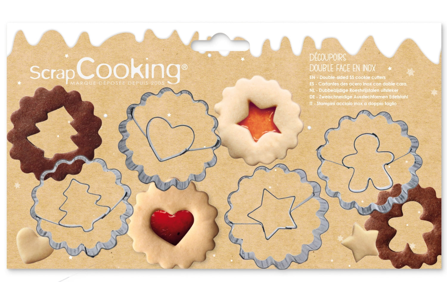 4er Set Ausstechformen Spitzbuben in Silber präsentiert im Onlineshop von KAQTU Design AG. Ausstecher ist von Scrap Cooking
