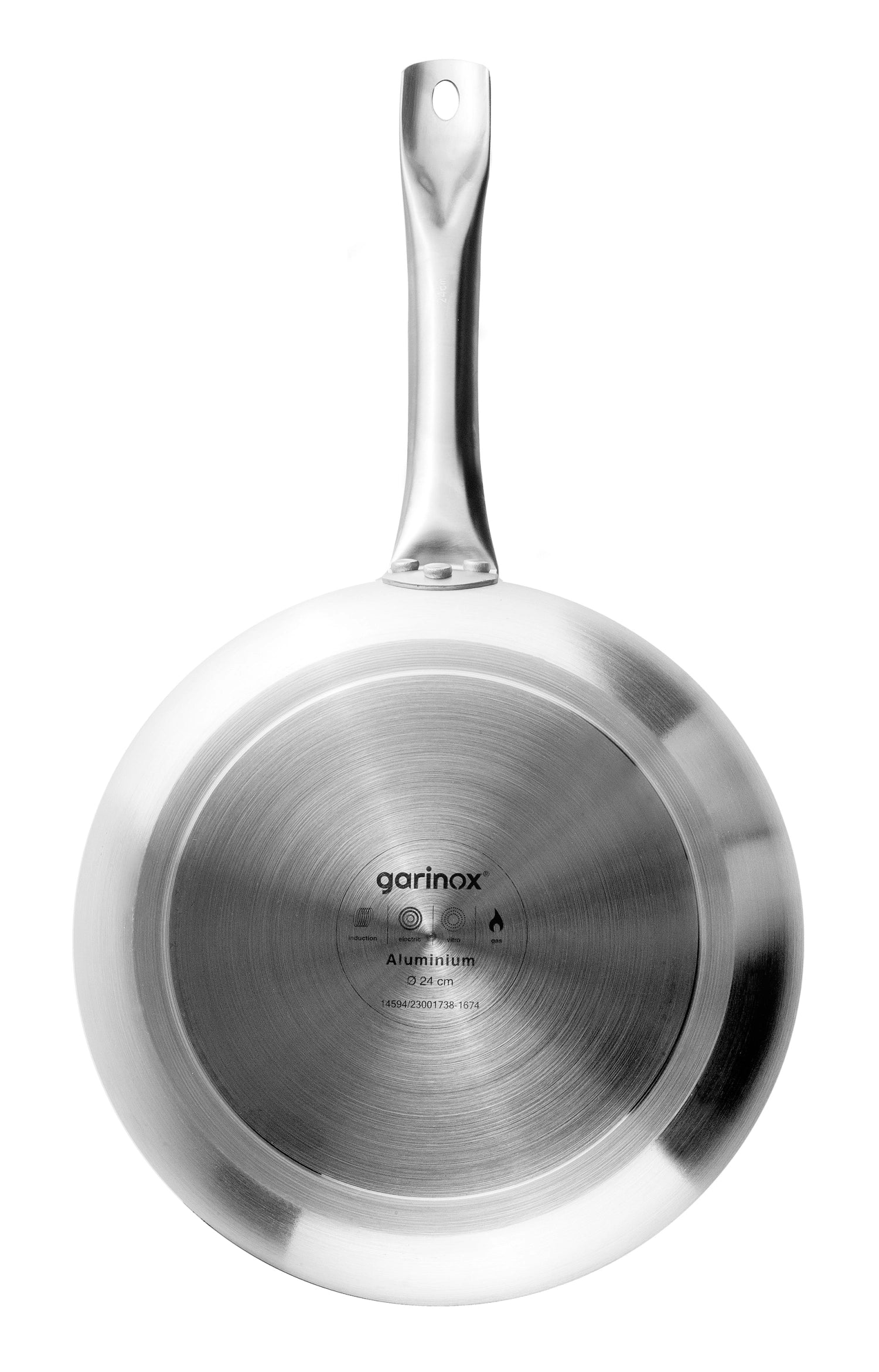 Elegante 32 cm Bratpfanne von Lacor, ideal für Induktionsherde, in modernem Silber-Design für vielseitige Kochanwendungen.
