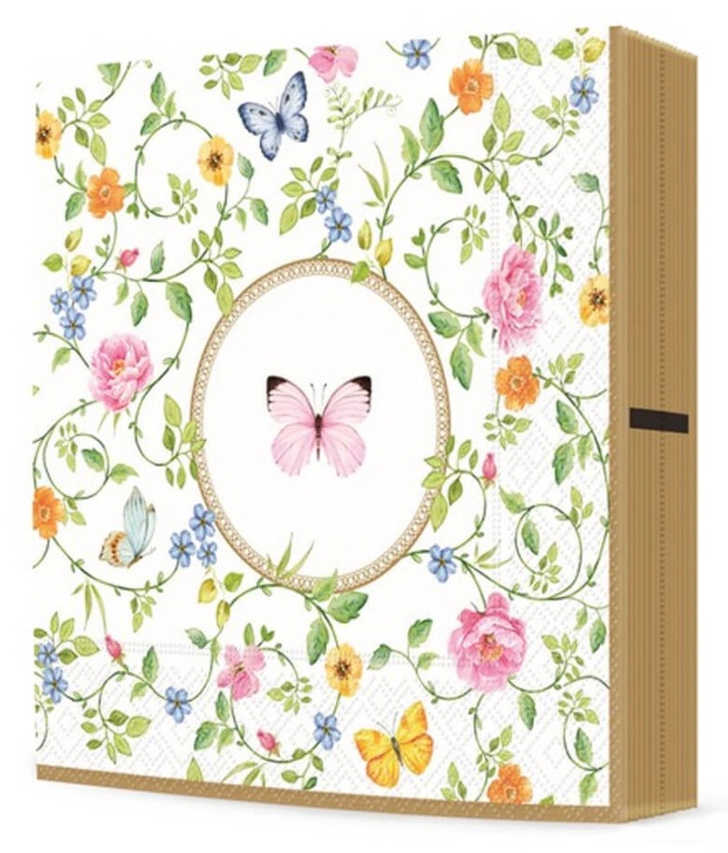 Bunte Papierservietten mit Schmetterlingsmotiv im 20er Pack, 33x33cm, perfekt für festliche Anlässe und kreative Tischdekorationen.