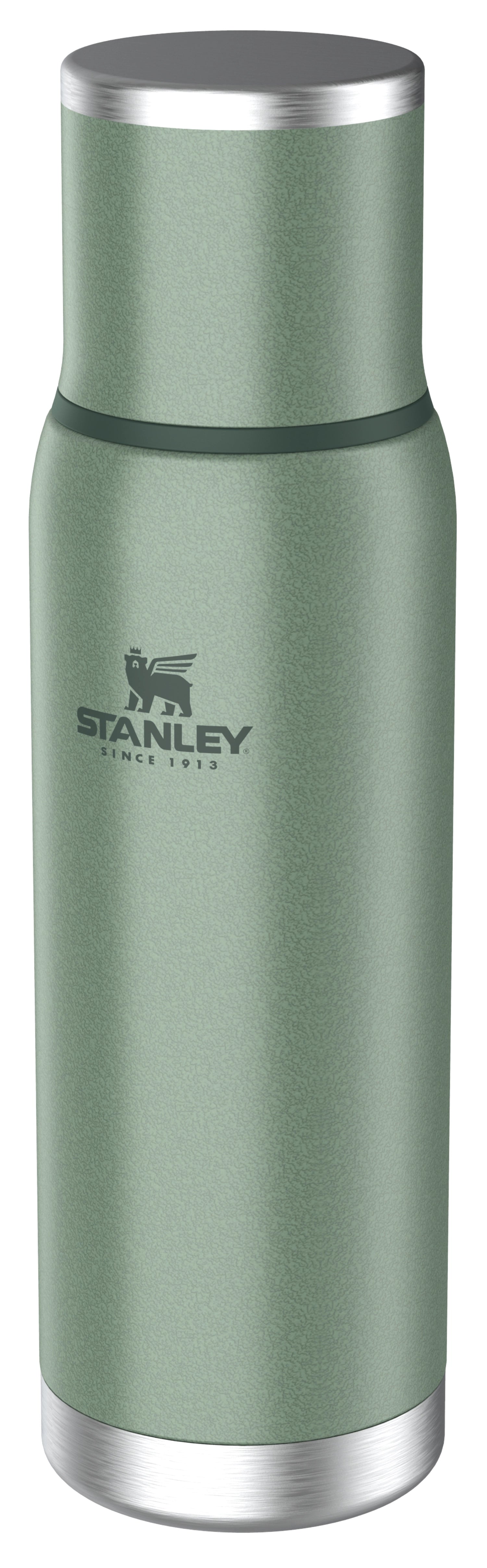 Stylische Stanley Adventure To-Go Flasche in Hammertone Green, 1.0l, ideal für Abenteuer und unterwegs. Robuste und funktionale Trinkflasche.