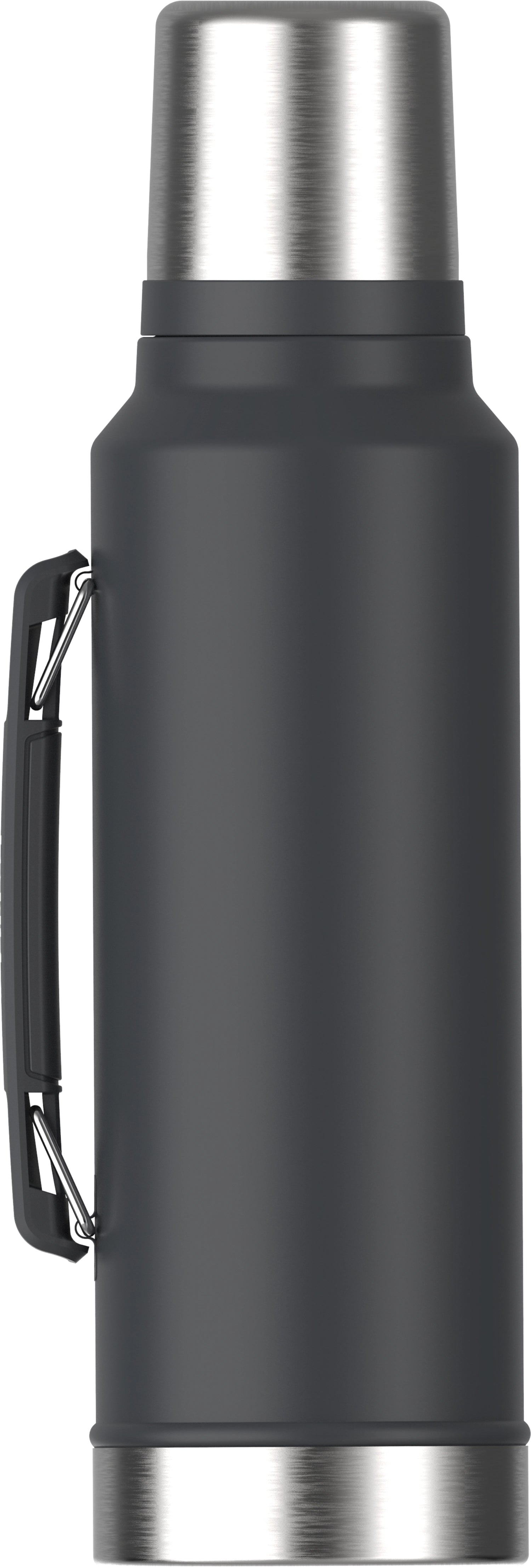 Schwarze Legendary Classic Flasche 1.4l von Stanley, ideal für unterwegs, mit robustem Design und großem Fassungsvermögen.