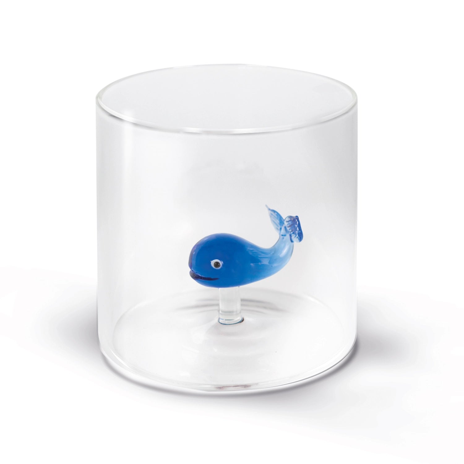 Glas aus Borosilikat 250ml Walfisch blau in Blau präsentiert im Onlineshop von KAQTU Design AG. Glas ist von Easy Life