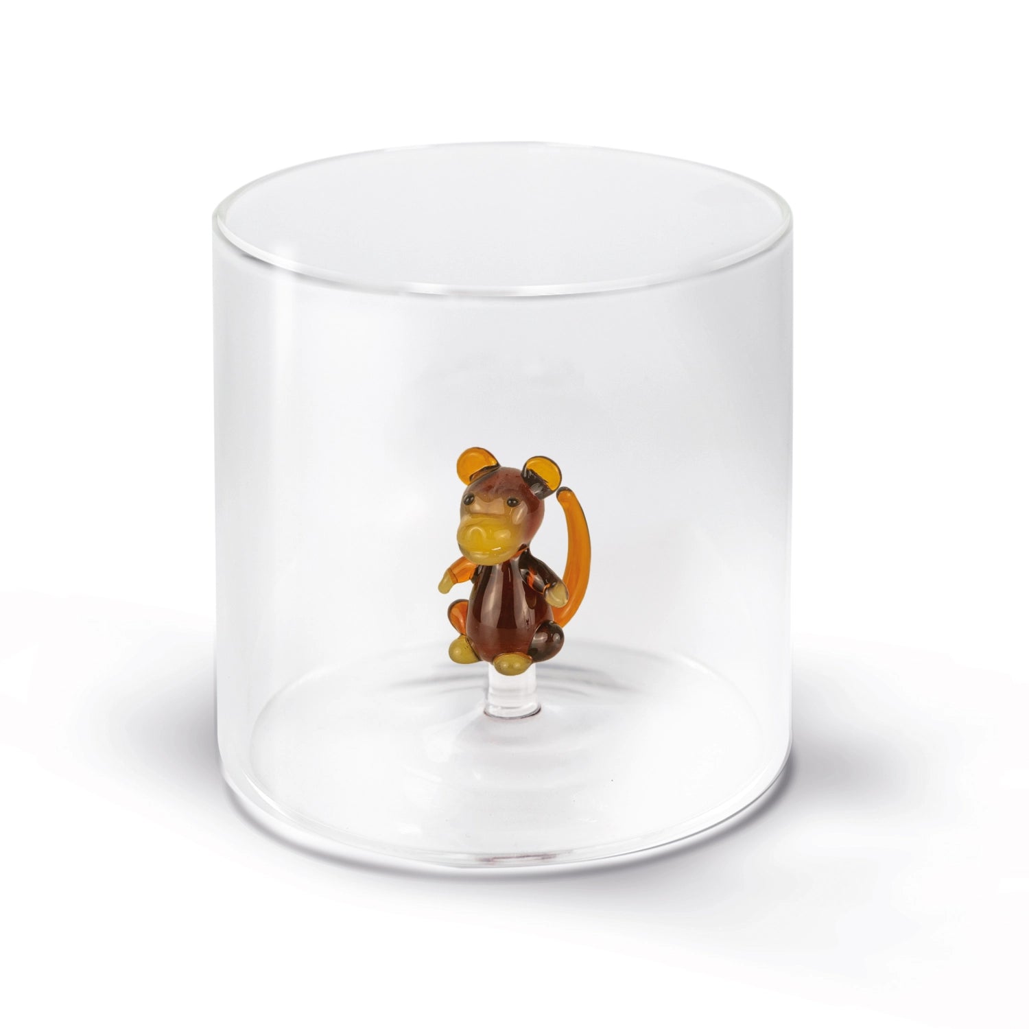 Glas aus Borosilikat 250ml Affe in Braun präsentiert im Onlineshop von KAQTU Design AG. Glas ist von Easy Life