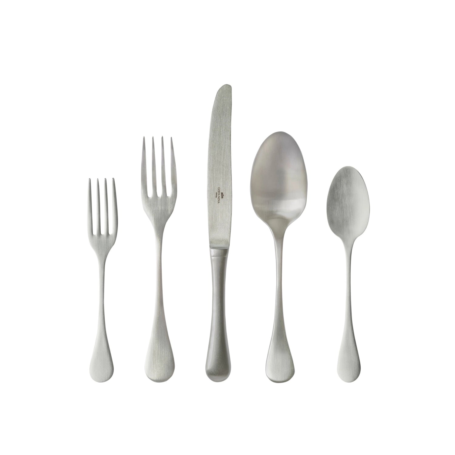 Antigo Ess-Besteckset 5tlg silber matt in Silber präsentiert im Onlineshop von KAQTU Design AG. Besteck ist von Costa Nova