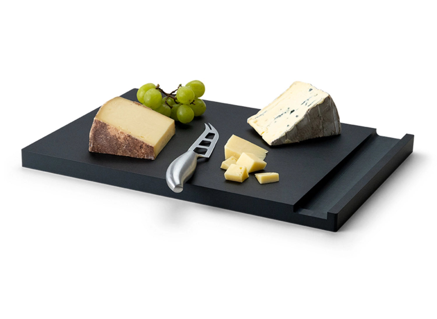 Hochwertiges Käse-Set mit robustem Duracore-Messer in elegantem Schwarz, perfekt für Käseliebhaber und stilvolle Anlässe.