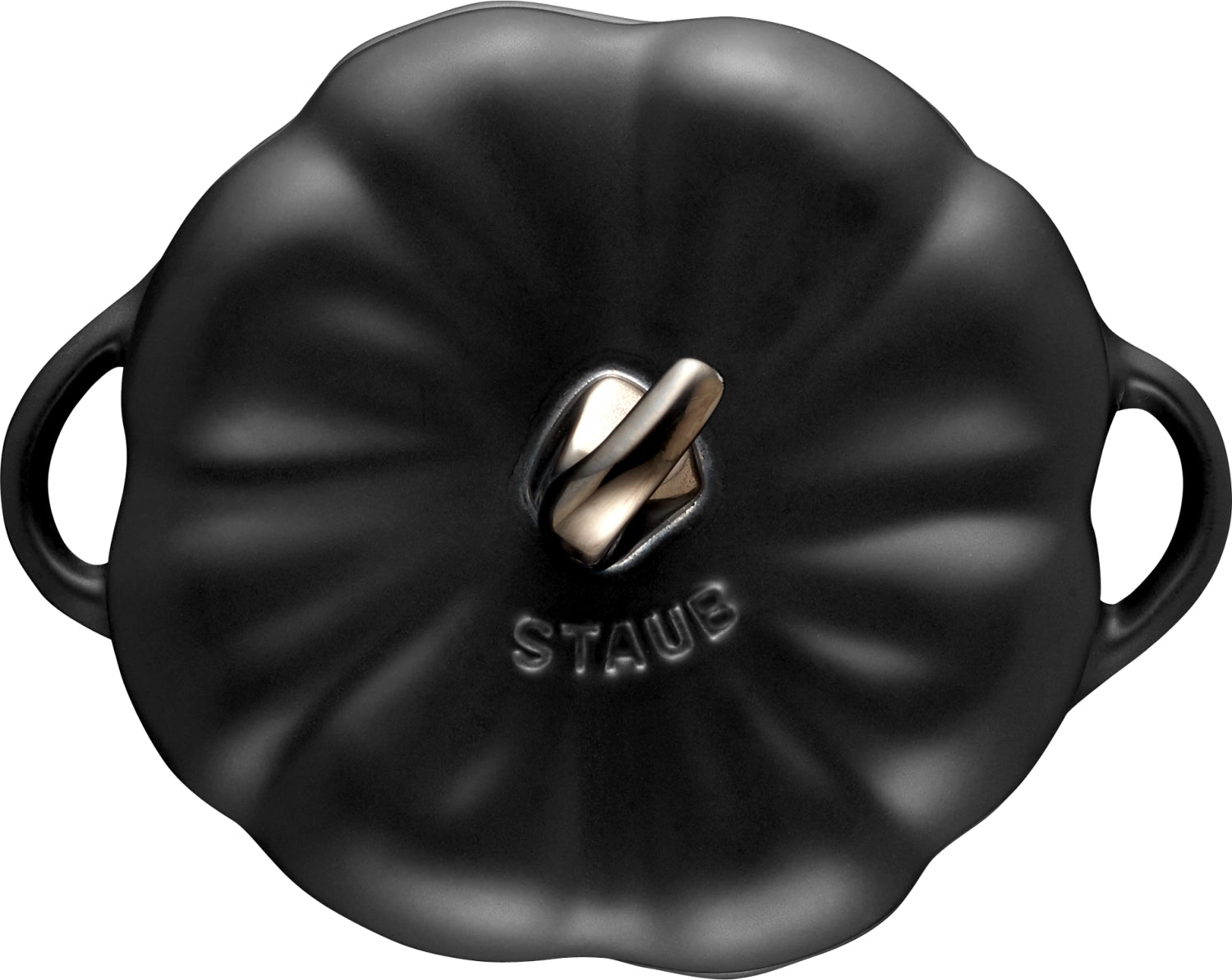 Elegante schwarze Cocotte in Kürbisform, 15 cm, aus hochwertiger Keramik mit 0,6 l Volumen. Ideal für stilvolles Kochen und Servieren.