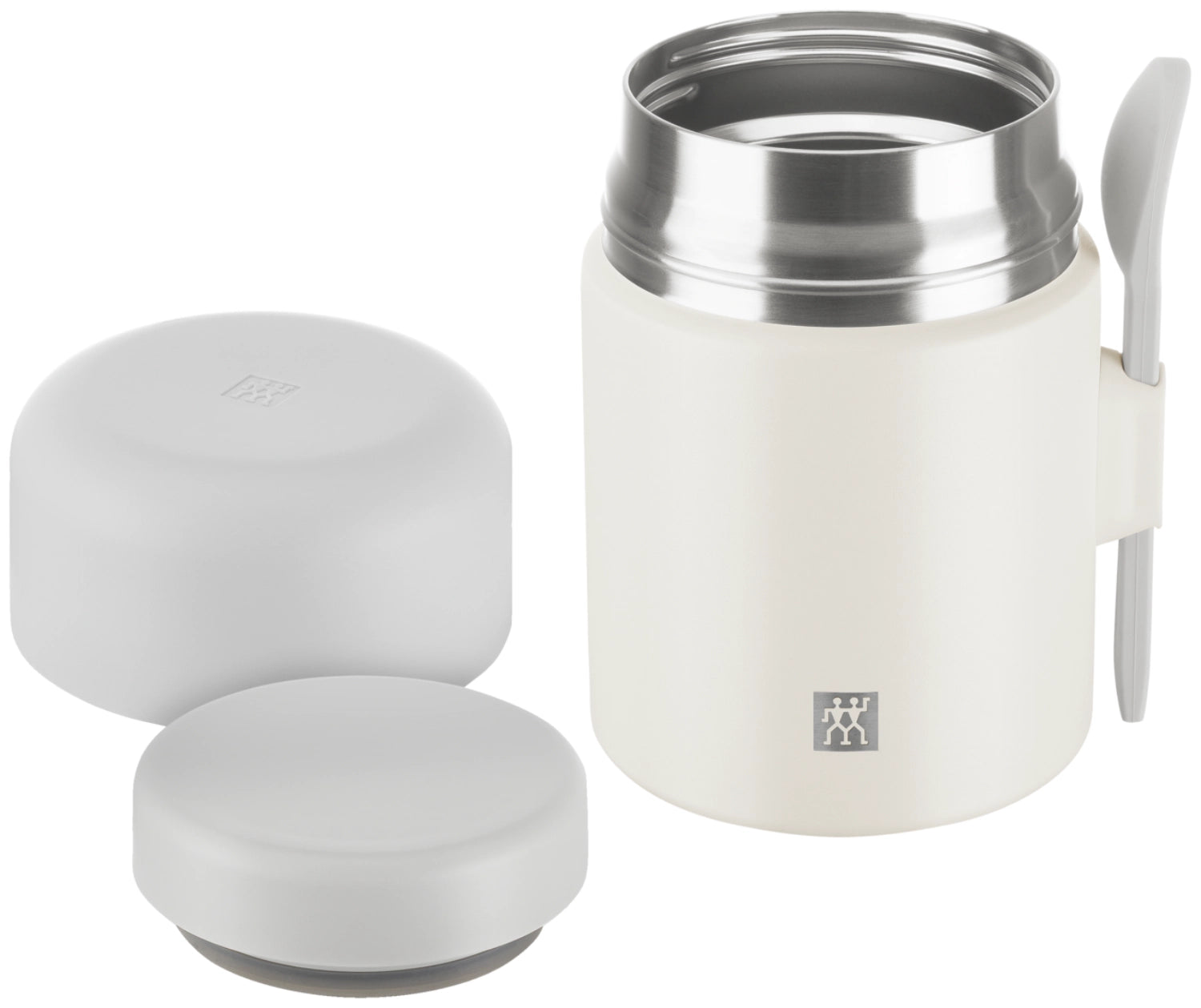Eleganter Thermo Plus Speisebehälter in Cremefarbe mit 600ml Fassungsvermögen, ideal für warme und kalte Speisen, von Zwilling.