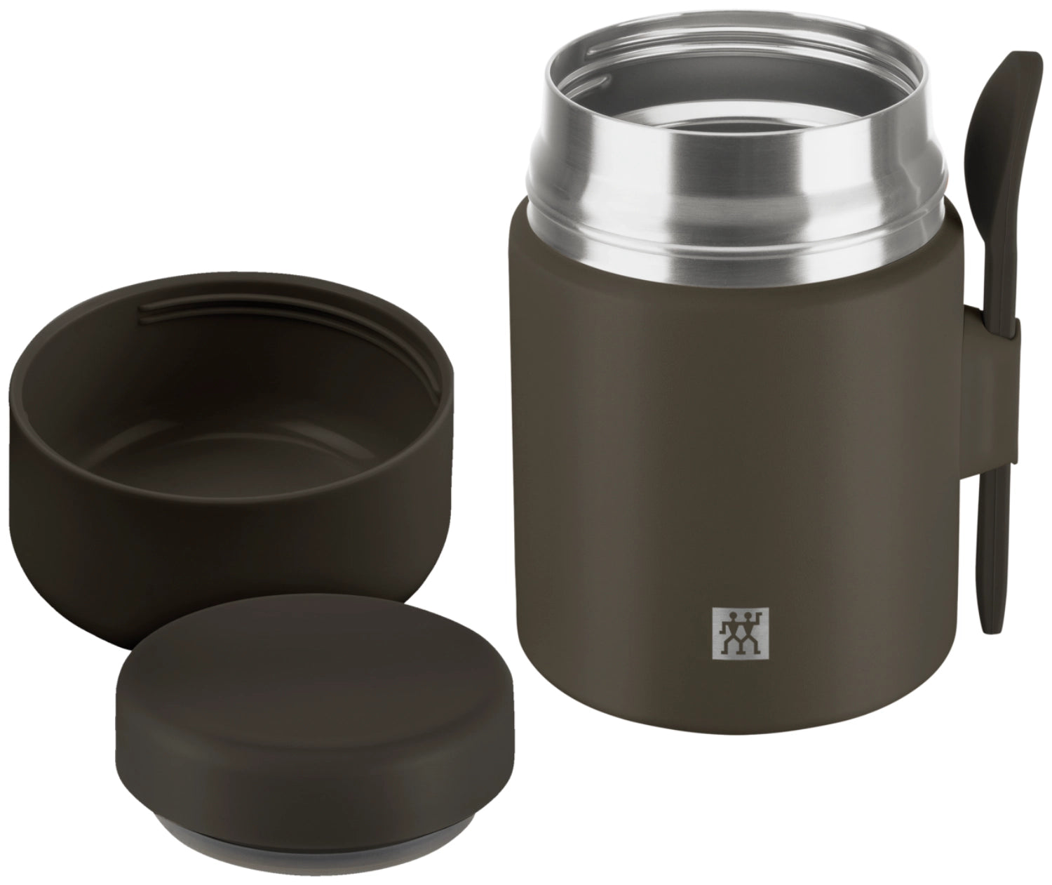 Stylischer Zwilling Thermo Plus Speisebehälter in Grey Mocca, 600ml, perfekt für die Aufbewahrung von Mahlzeiten, warm oder kalt.