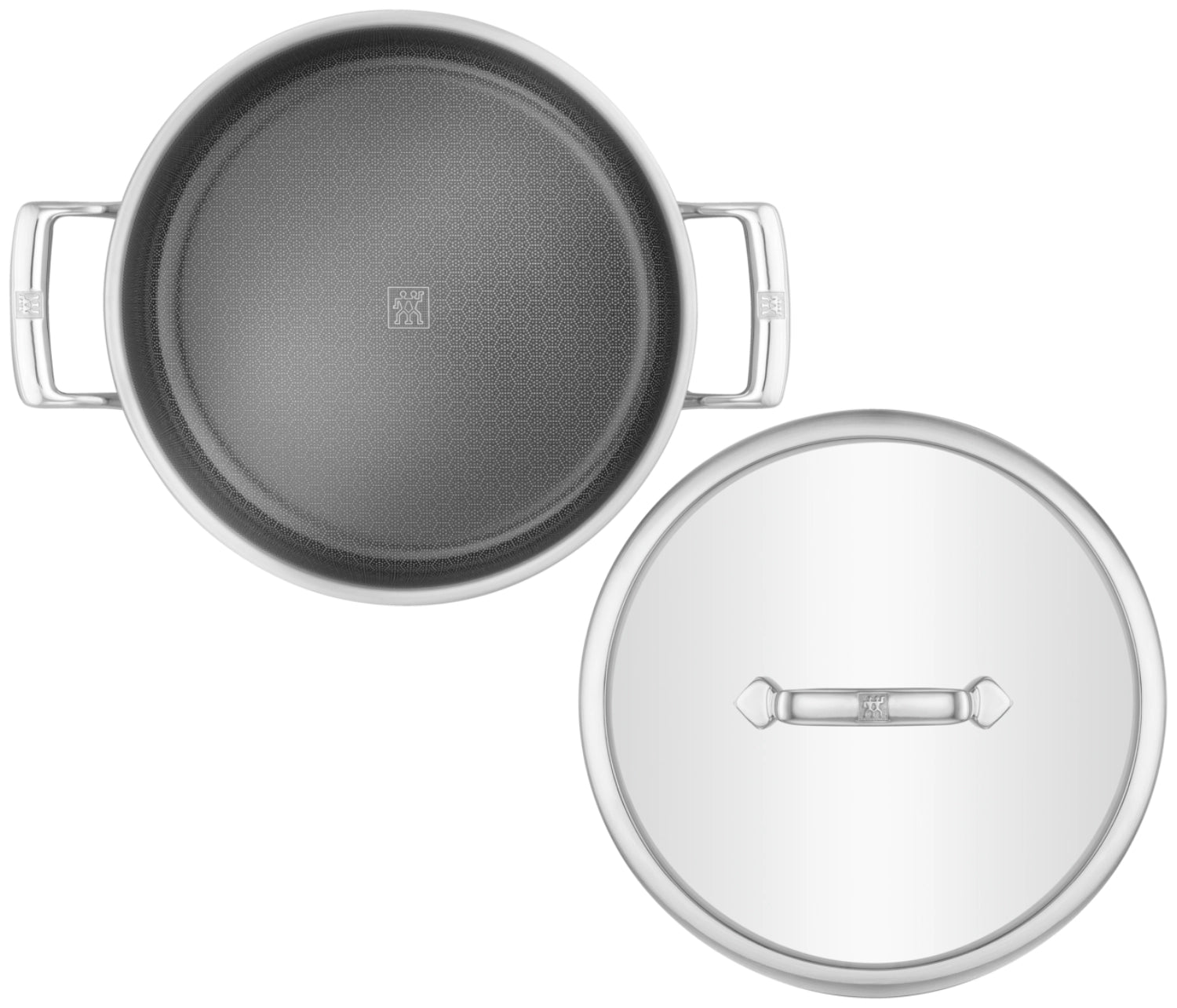 Elegante 26 cm Servierpfanne mit Deckel aus der Peak-Serie von Zwilling, ideal zum Braten und Servieren von köstlichen Gerichten.