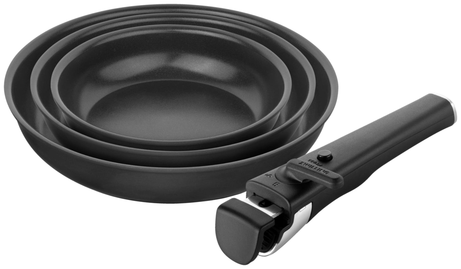 4tlg. Unlock Bratpfannenset 20+24+28cm + Griff in Schwarz präsentiert im Onlineshop von KAQTU Design AG. Bratpfanne ist von Zwilling