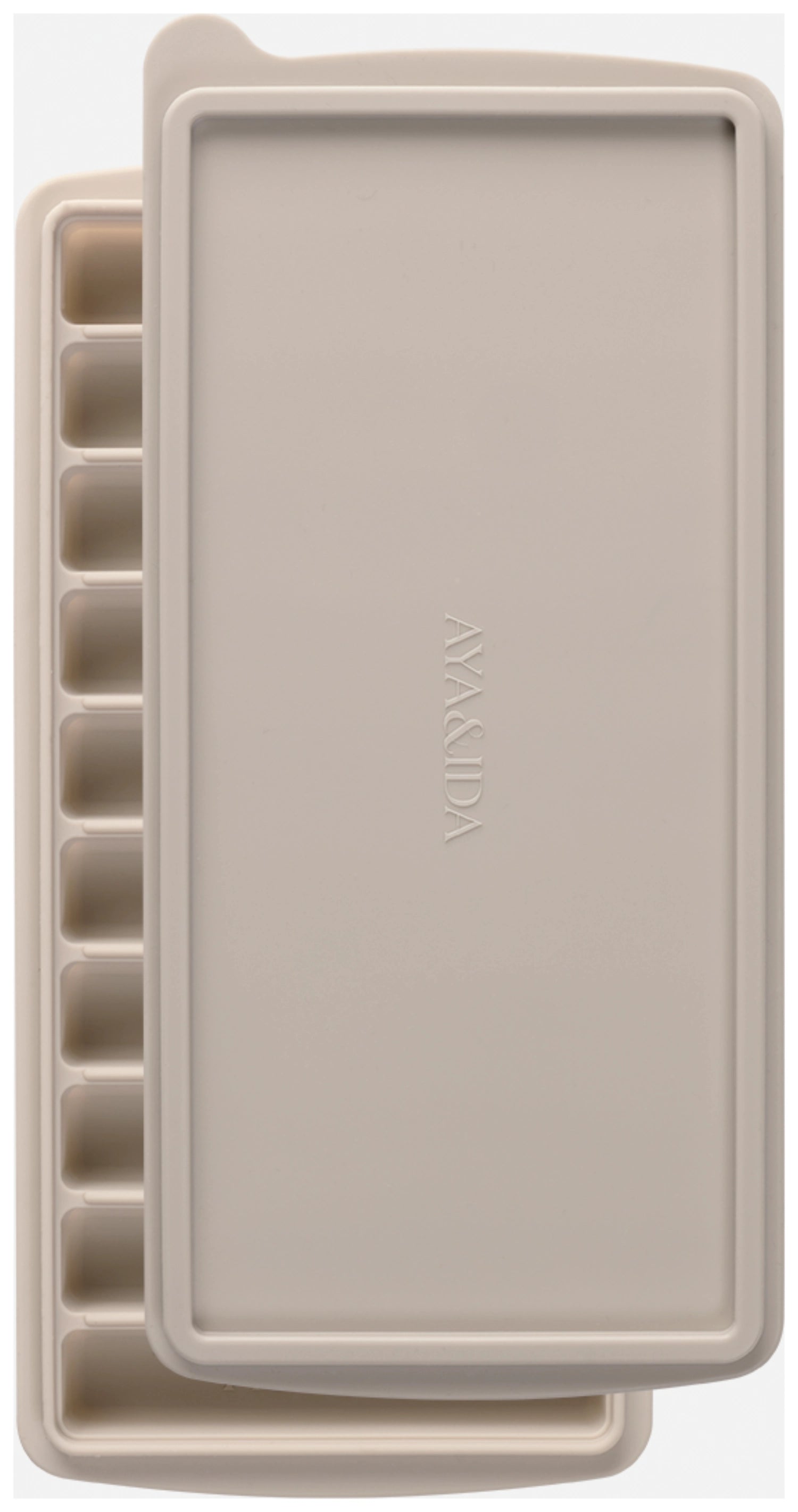 Eleganter Eiswürfelbehälter in zartem Cream Beige von AYA&IDA, ideal für die Herstellung von Eiswürfeln für Drinks und Partys.