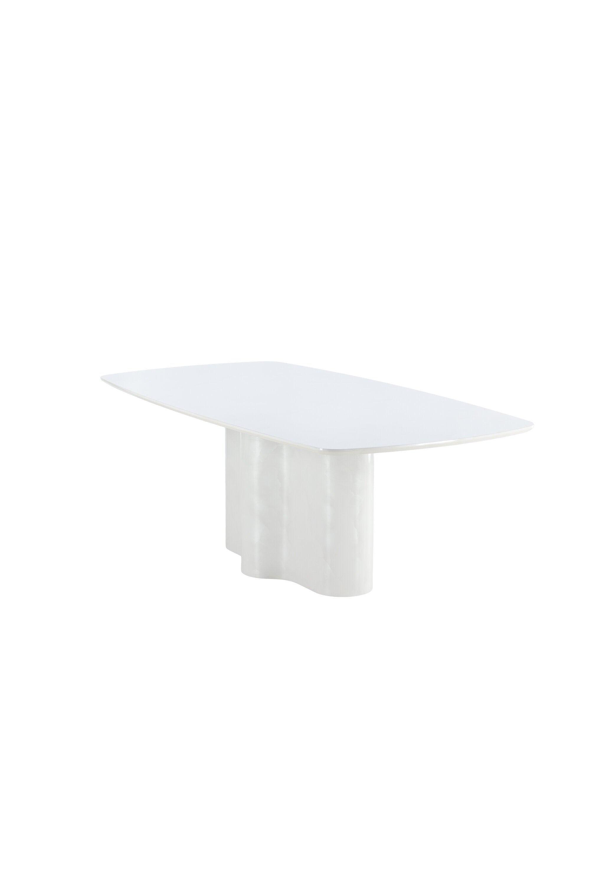 Eleganter Väddö Esstisch in strahlendem Weiß, ideal für moderne Esszimmer. Hochwertige Materialien von Vind für gesellige Momente.