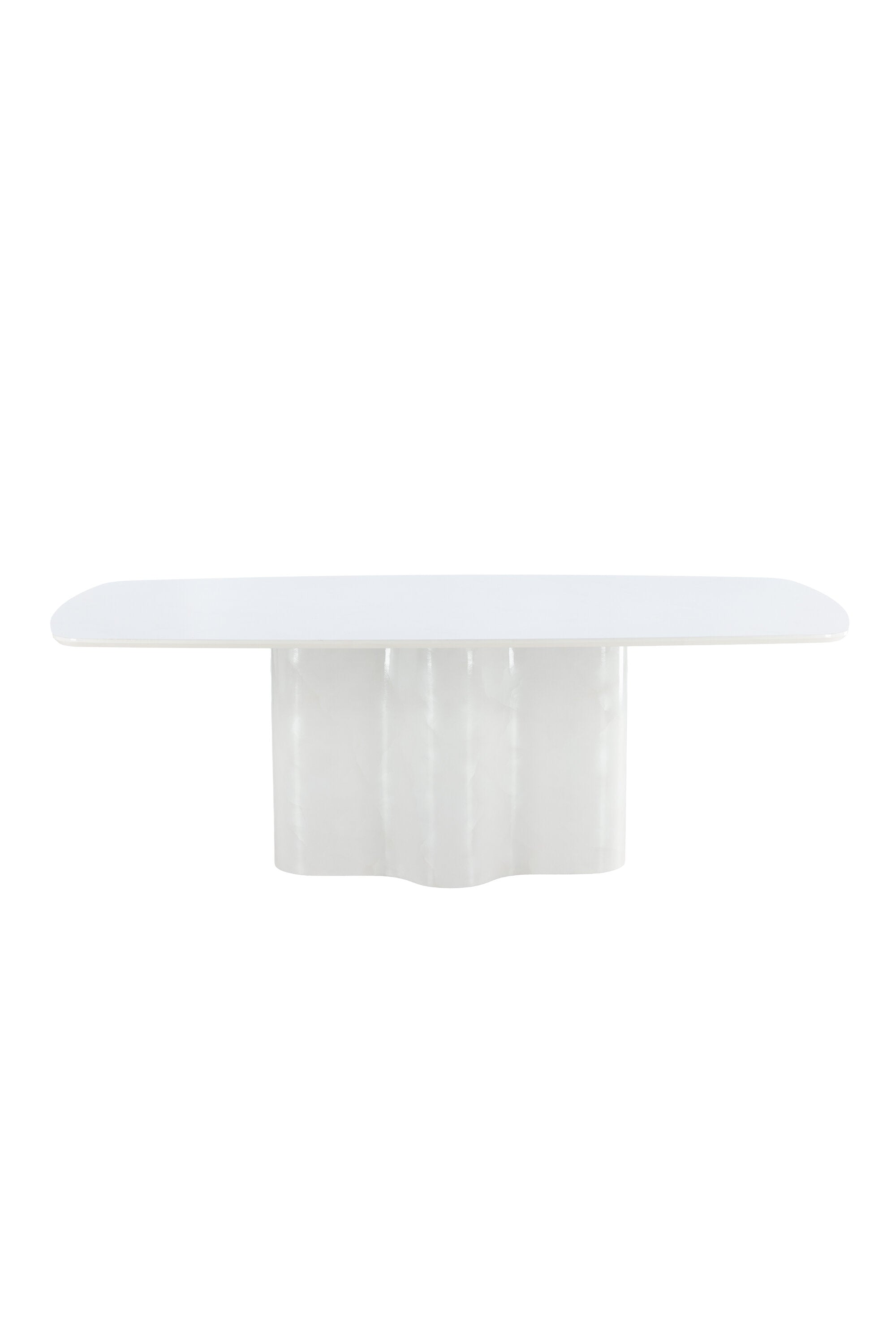 Eleganter Väddö Esstisch in strahlendem Weiß, ideal für moderne Esszimmer. Hochwertige Materialien von Vind für Langlebigkeit und Stil.