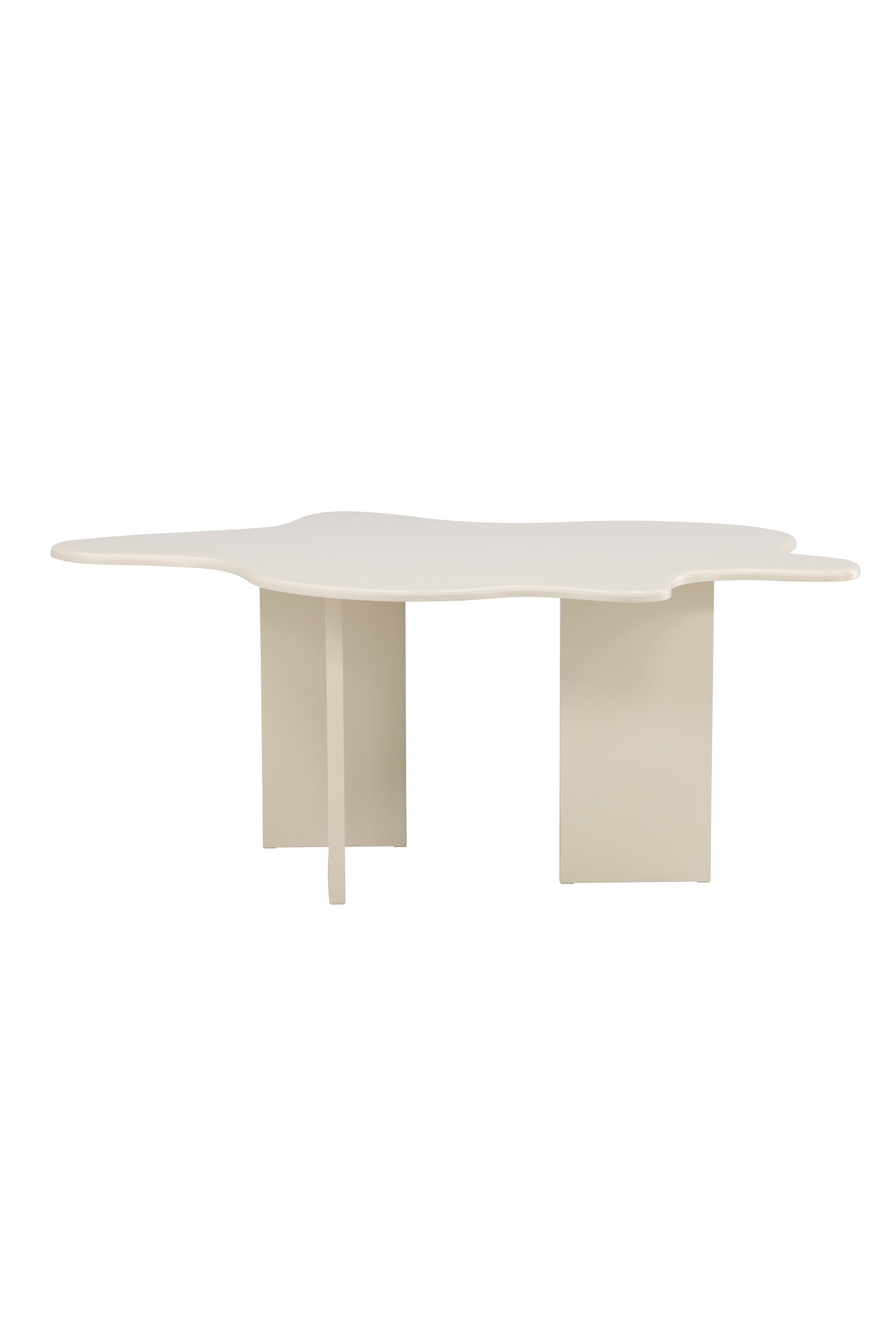 Eleganter ovaler Esstisch in zartem Beige von Vind, perfekt für einladende Essbereiche und gesellige Runden.