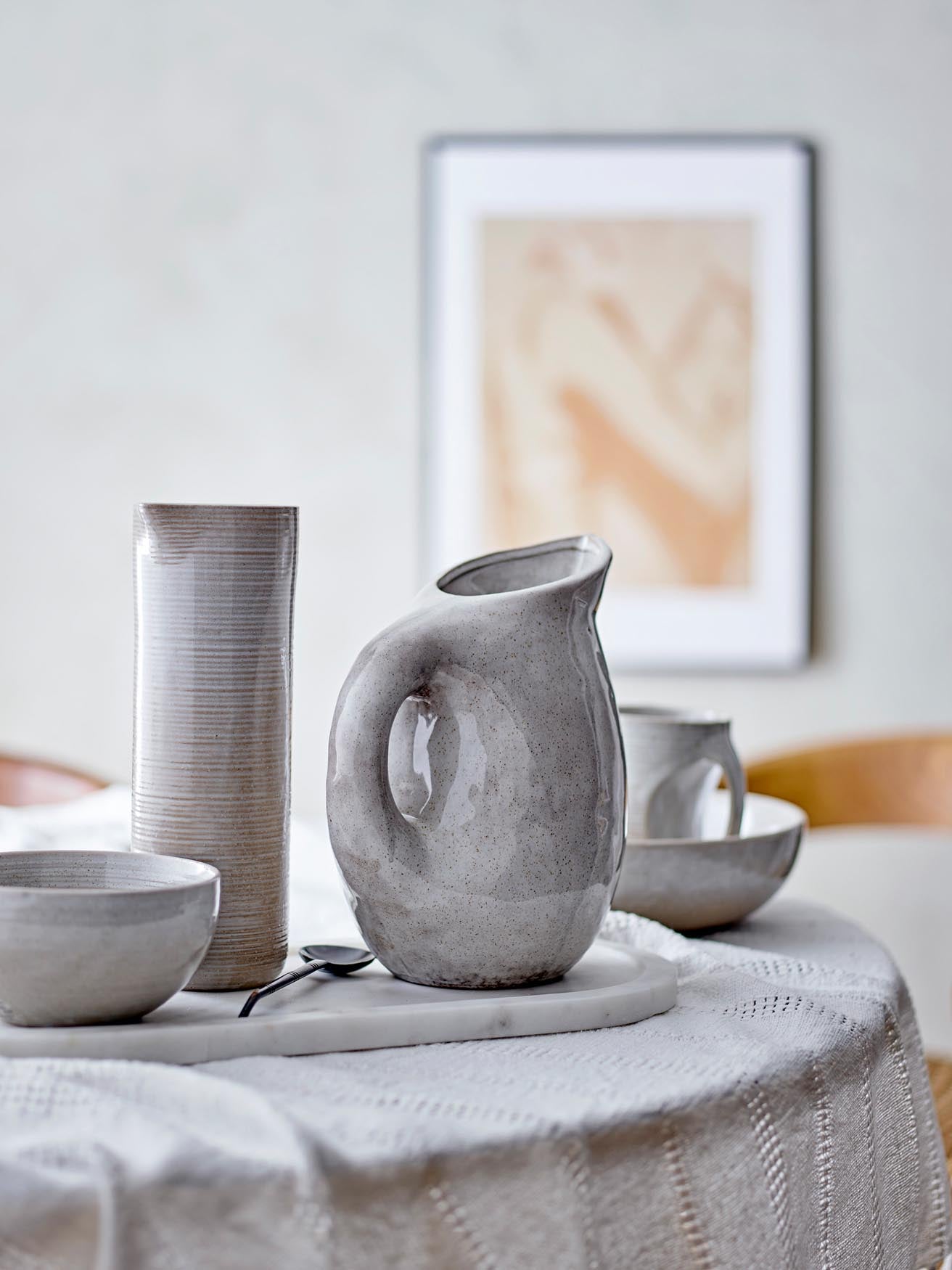Bloomingville Taupe Schale: Graues Steingut für moderne Eleganz.