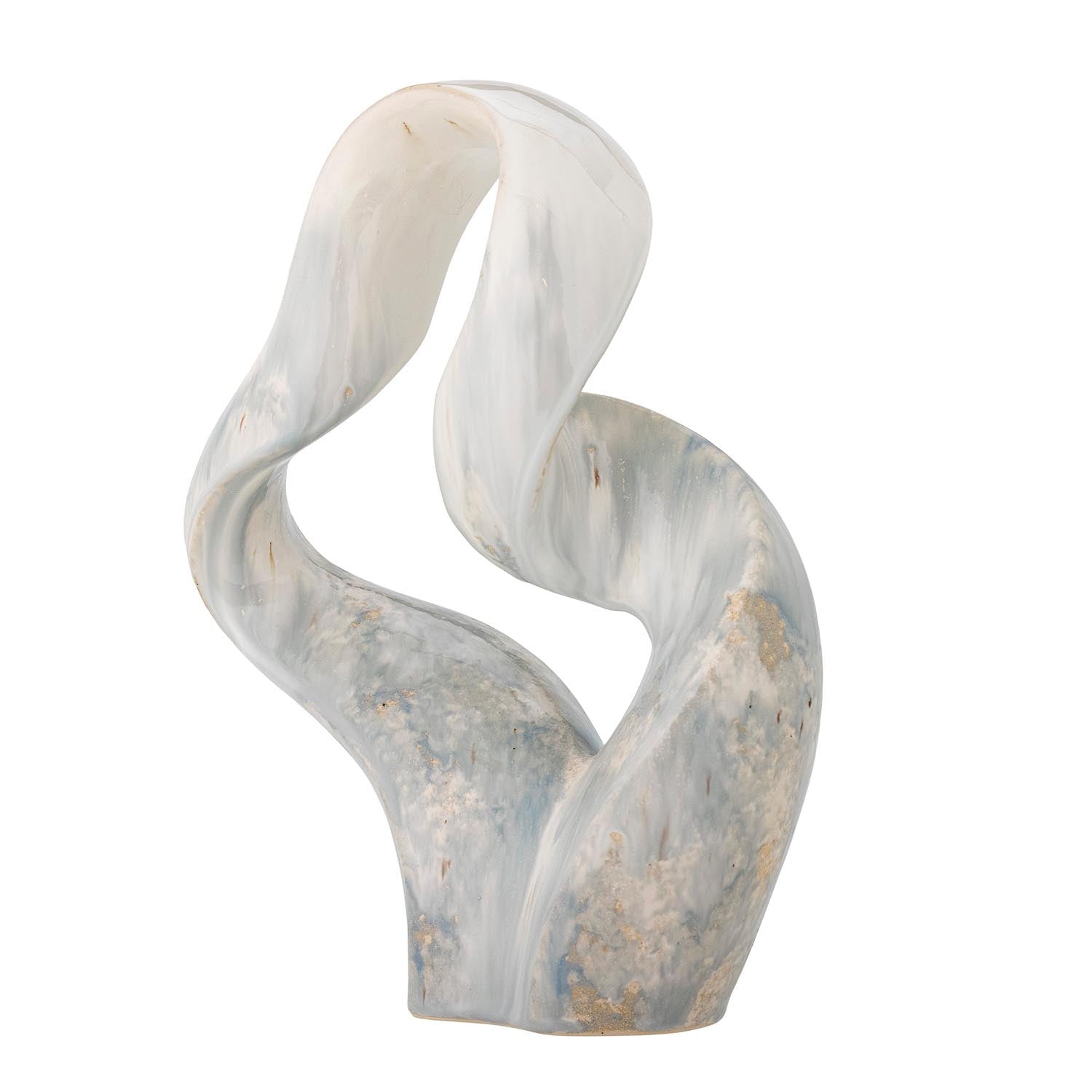 Die Rouyi Deko von Bloomingville aus grauem Steingut vereint modernes Design mit schlichter Eleganz für Ihr Interieur.