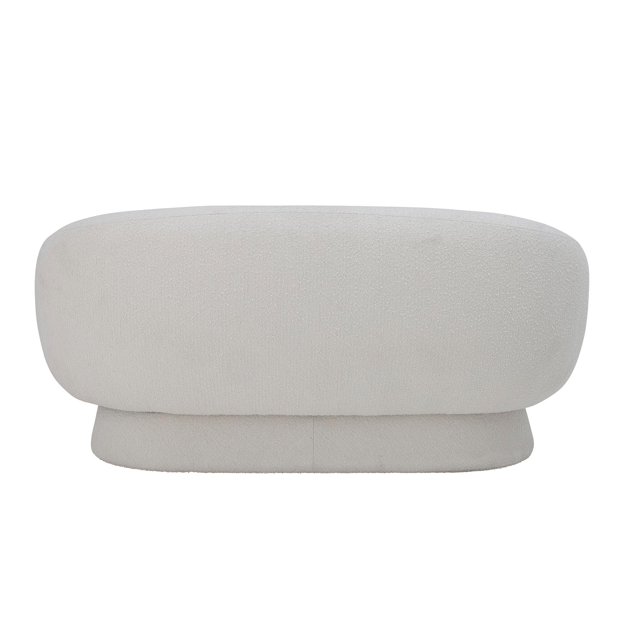 Stilvolles 2er Sofa in strahlendem Weiß, gefertigt aus hochwertigem Polyester, ideal für zeitgemäße Wohnkonzepte und gemütliche Abende.