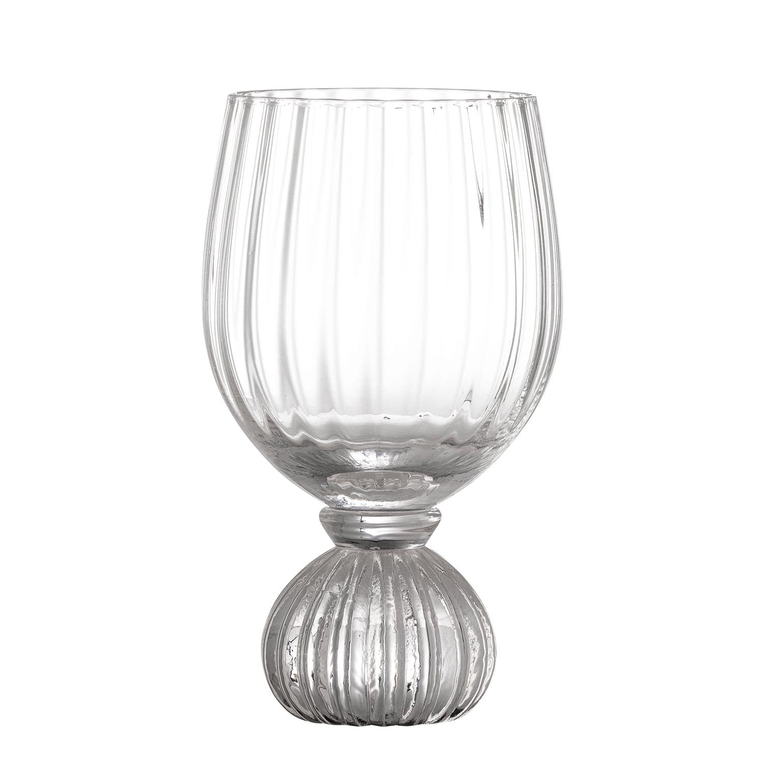 Das Taurin Weinglas von Bloomingville: Mundgeblasenes, klares Glas, elegant und stabil, ideal für Weinliebhaber. Spülmaschinenfest.