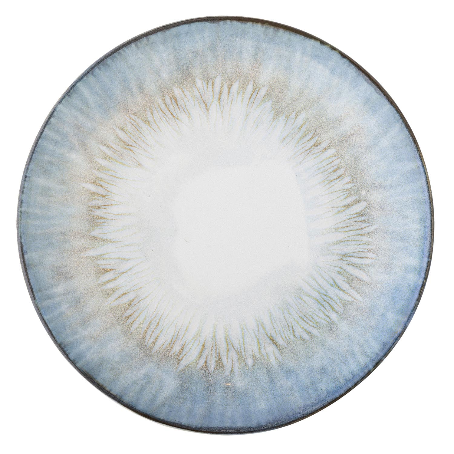 Eleganter Calen Teller in Blau aus hochwertigem Steingut von Bloomingville, ideal für stilvolle Tischdekoration und besondere Anlässe.