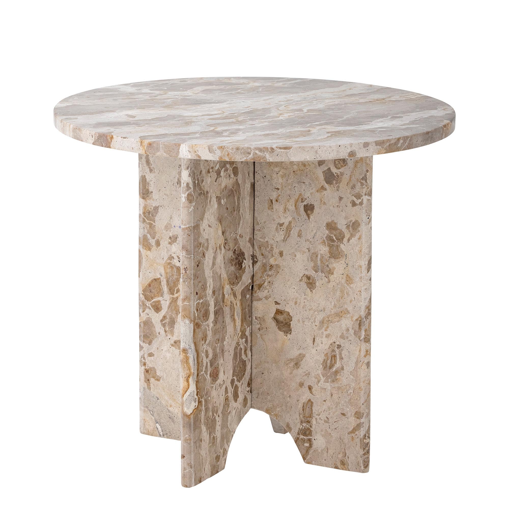 Entdecken Sie den eleganten Jasmia Beistelltisch von Bloomingville. Mit seiner braunen Marmorplatte und nordischem Design ist er perfekt für jedes Zuhause.