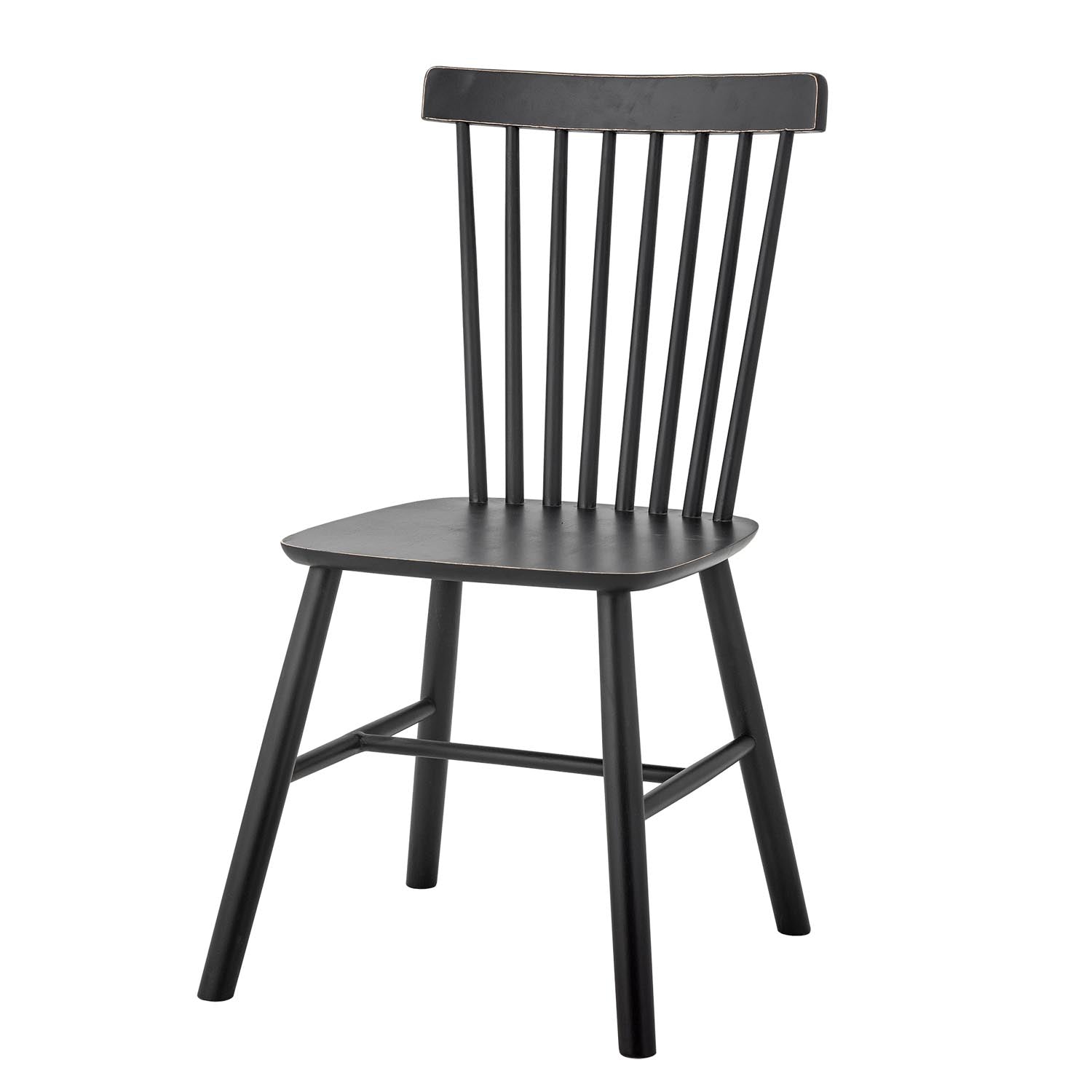 Moderner Esszimmerstuhl Mill in Schwarz aus Kiefernholz von Creative Collection, perfekt für ein zeitgemäßes Ambiente.