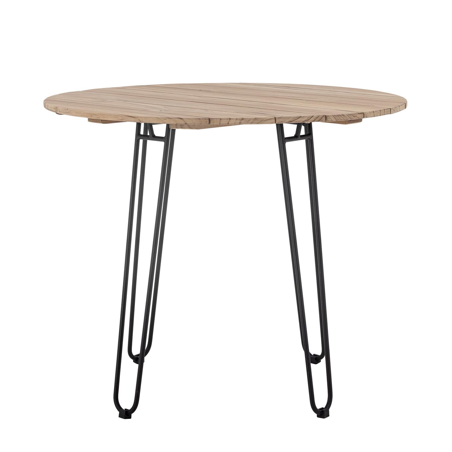 Eleganter Molito Esstisch aus robustem Teakholz von Bloomingville, ideal für den Garten, mit natürlicher Holzmaserung und stilvollem Design.