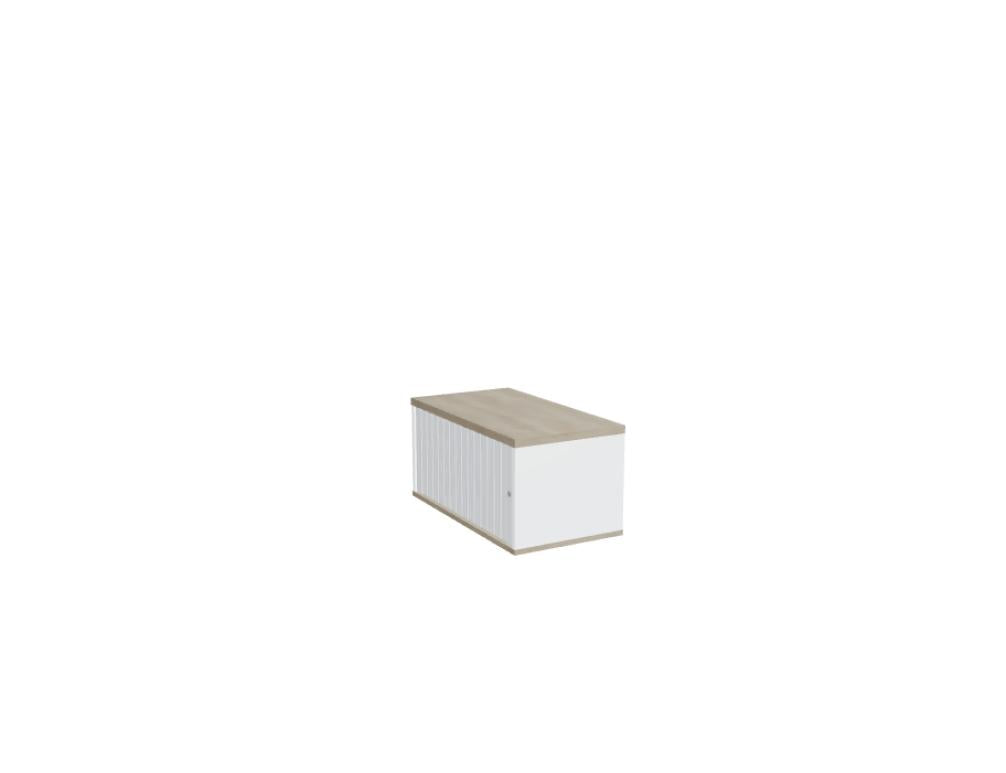 Standard A1L40L - Aufsatzschrank für Container in Eiche Natur präsentiert im Onlineshop von KAQTU Design AG. Korpus ist von Mdd