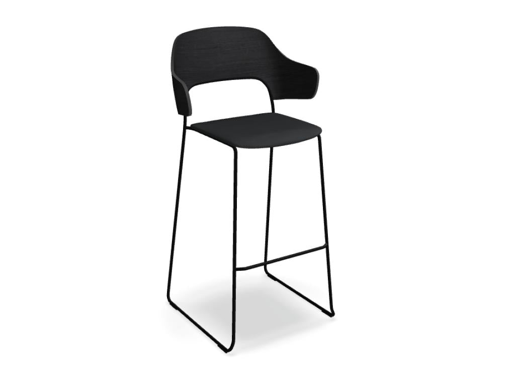 Afi AFT03 - gepolsterter Barhocker in Anthrazit präsentiert im Onlineshop von KAQTU Design AG. Barhocker ist von Mdd