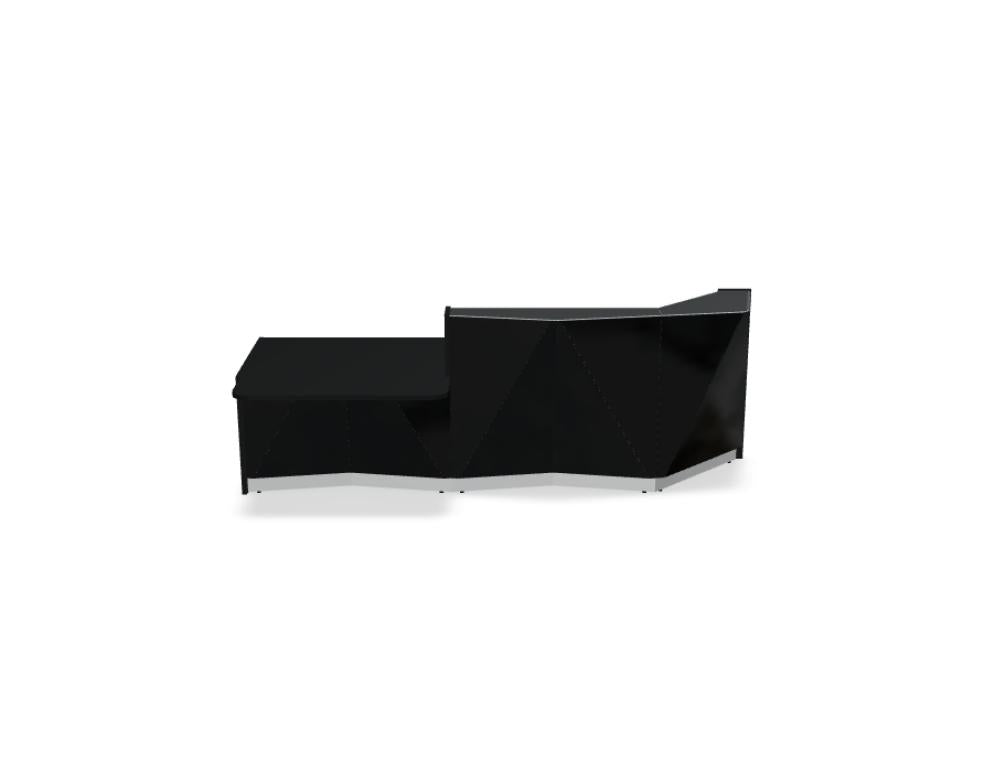 Alpa ALP22P - modulare Empfangstheke in Schwarzes Glas präsentiert im Onlineshop von KAQTU Design AG. Empfangsdesk ist von Mdd