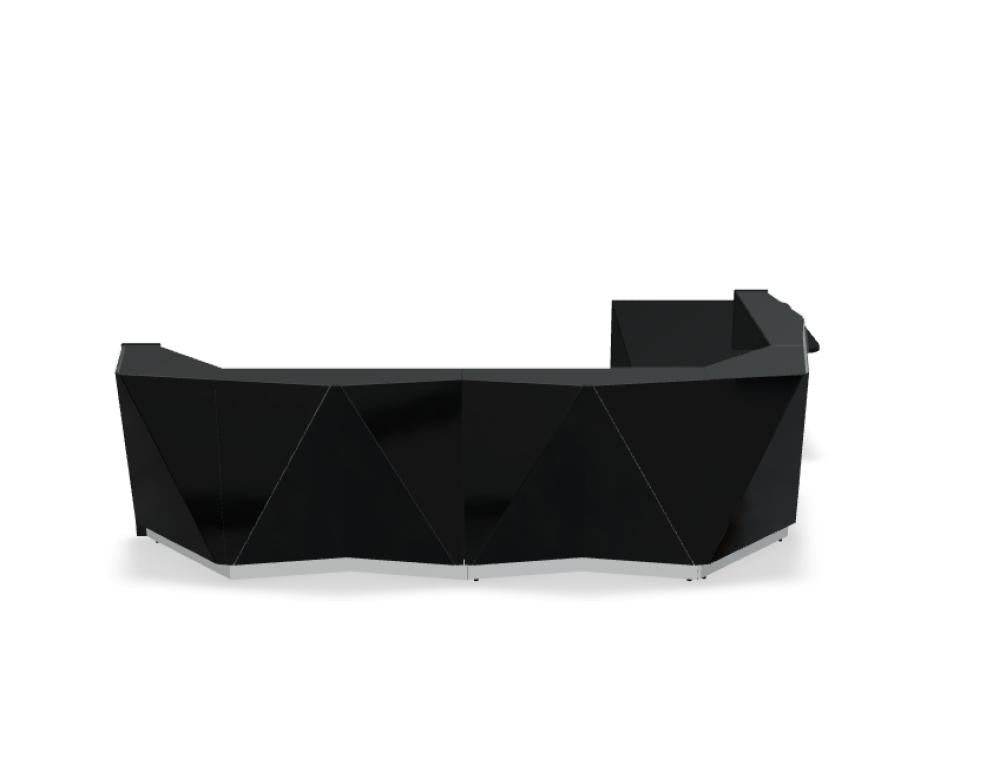 Alpa ALP24L - modulare Empfangstheke in Schwarzes Glas präsentiert im Onlineshop von KAQTU Design AG. Empfangsdesk ist von Mdd