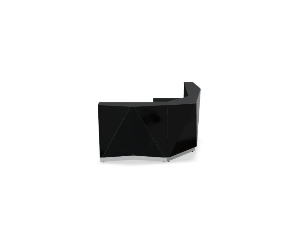 Alpa ALP90 - modulare Empfangstheke in Schwarzes Glas präsentiert im Onlineshop von KAQTU Design AG. Empfangsdesk ist von Mdd