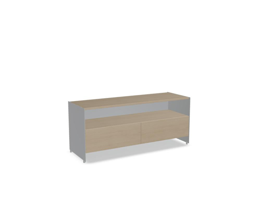 Aloox ALX120HB - Schranksystem mit Holzfronten in Eiche Natur präsentiert im Onlineshop von KAQTU Design AG. Büroschrank ist von Tamo
