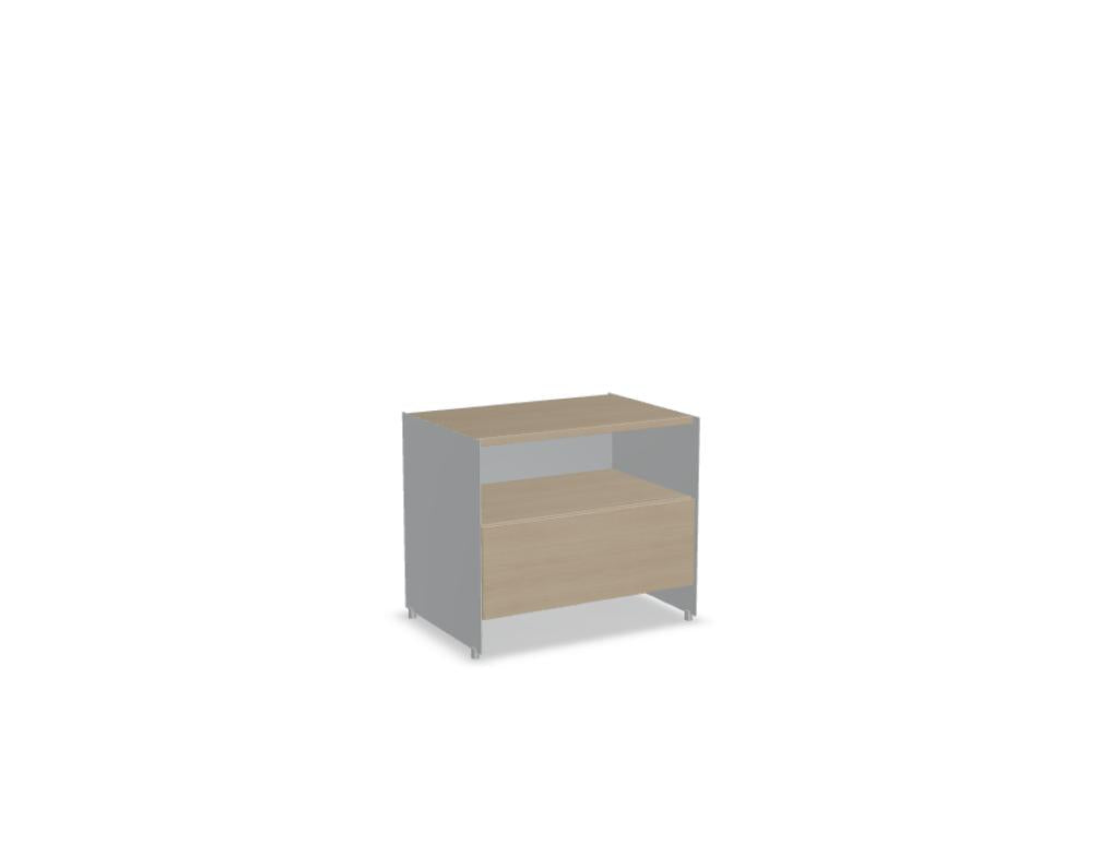 Aloox ALX60HB - Schranksystem mit Holzfronten in Eiche Natur präsentiert im Onlineshop von KAQTU Design AG. Büroschrank ist von Tamo