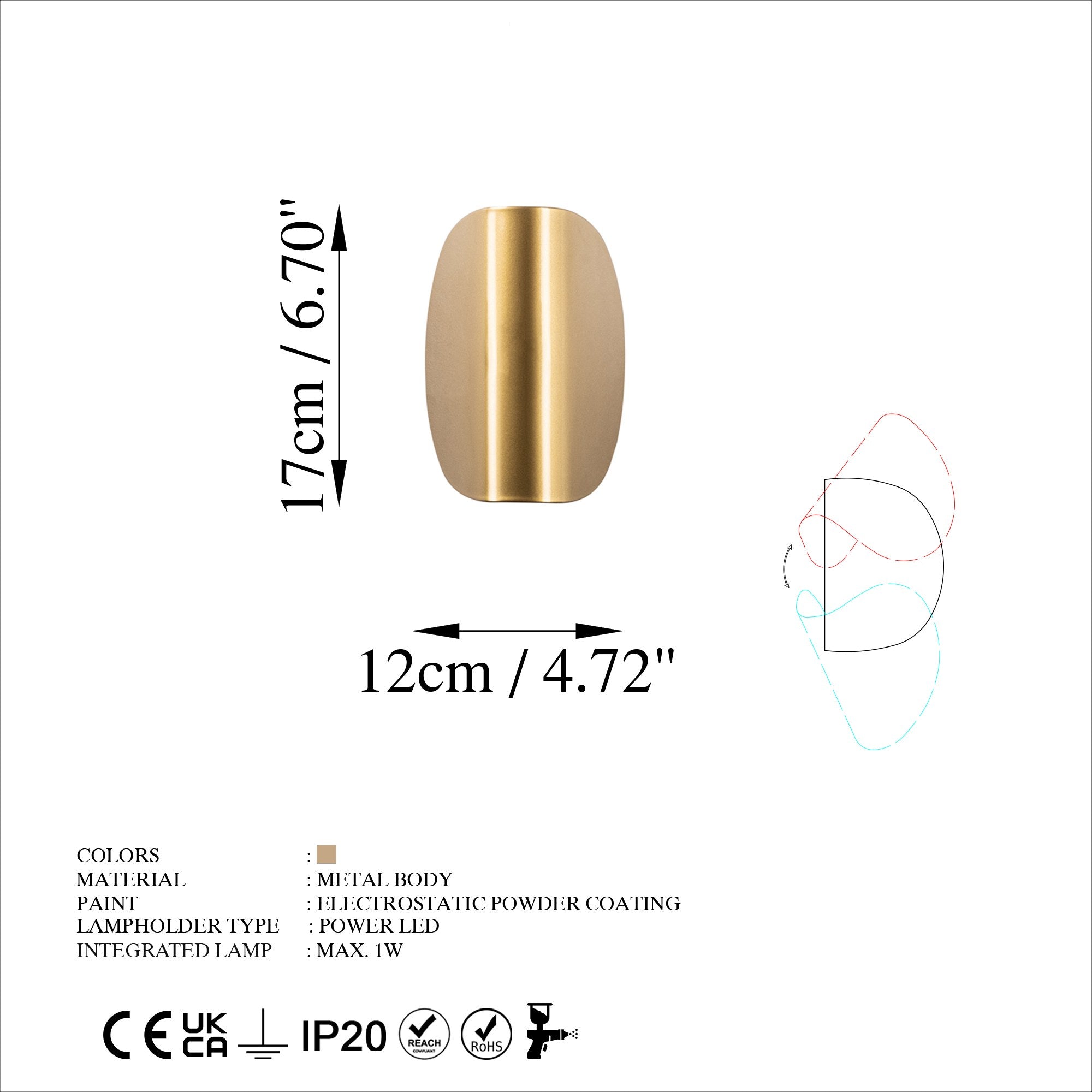 Elegante Heybe Wandleuchte in Gold von Opviq, die stilvolle Akzente setzt und jeden Raum mit warmem Licht erfüllt.