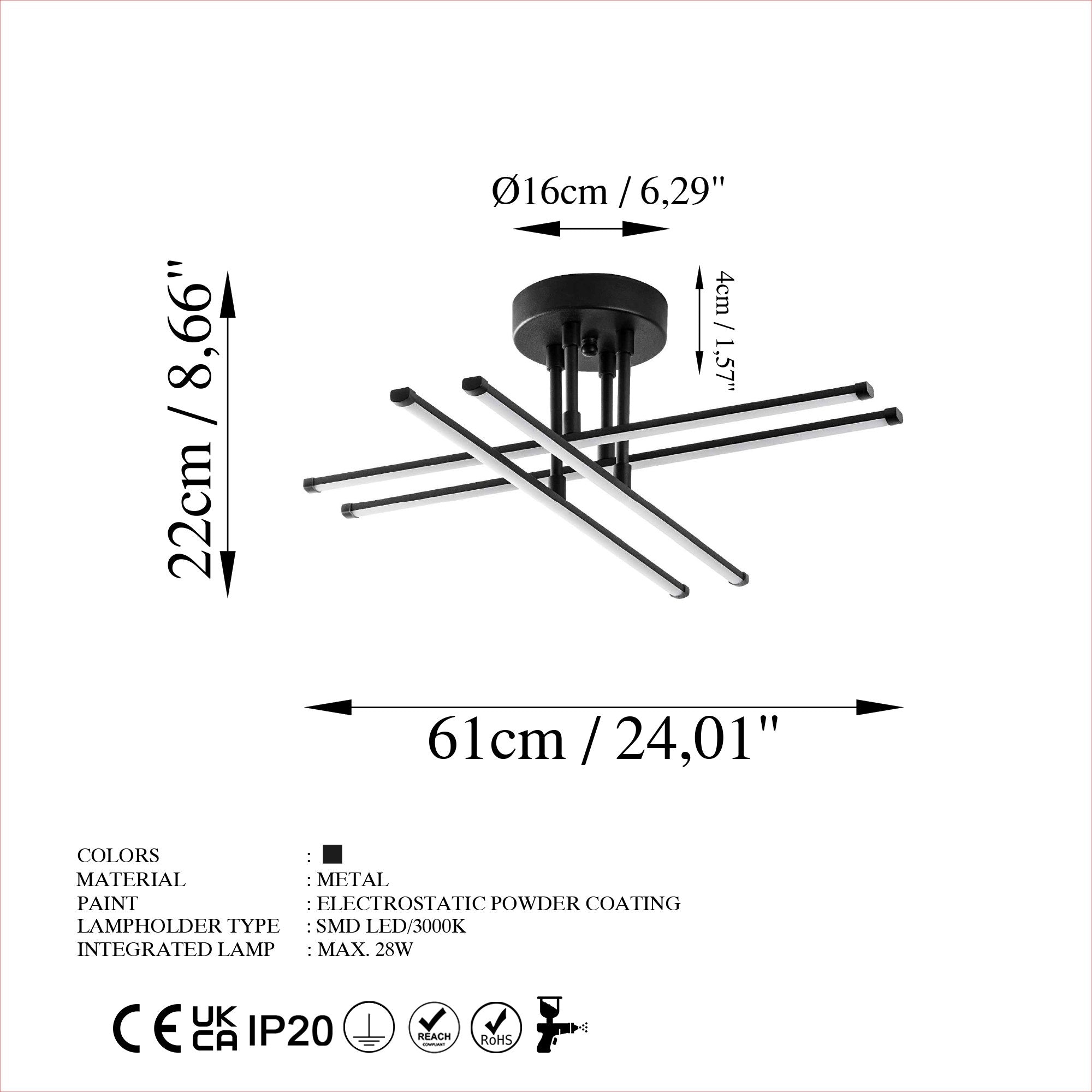 Schwarze Deckenleuchte Exhaust-13661 von Opviq: Modernes Design, langlebiges Metall und warmes Licht schaffen eine elegante Atmosphäre in jedem Raum.