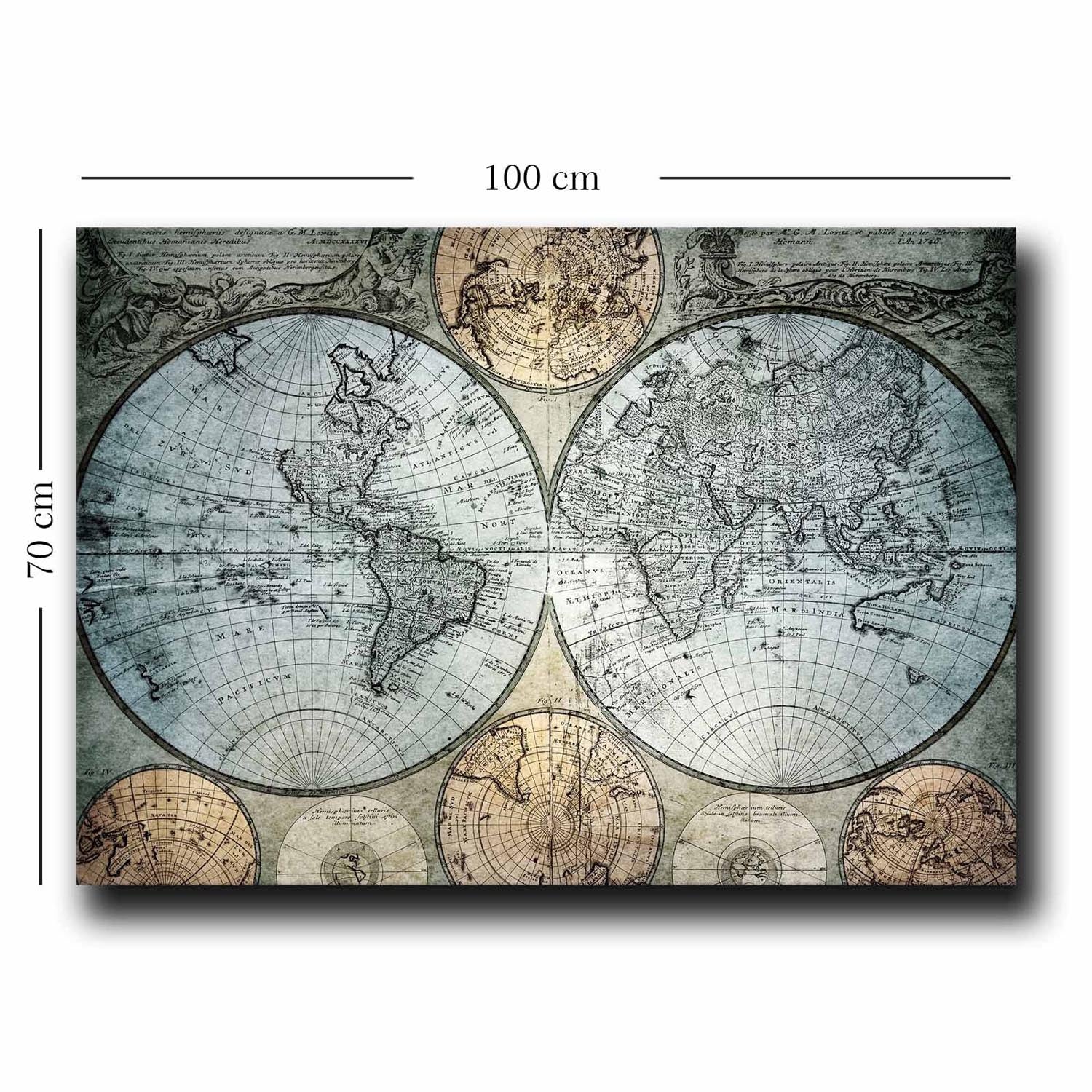 Entdecken Sie das Leinwandgemälde 70100NISC von Wallity – eine harmonische Kombination aus Blau, Beige und Schwarz, die jeden Raum stilvoll bereichert.