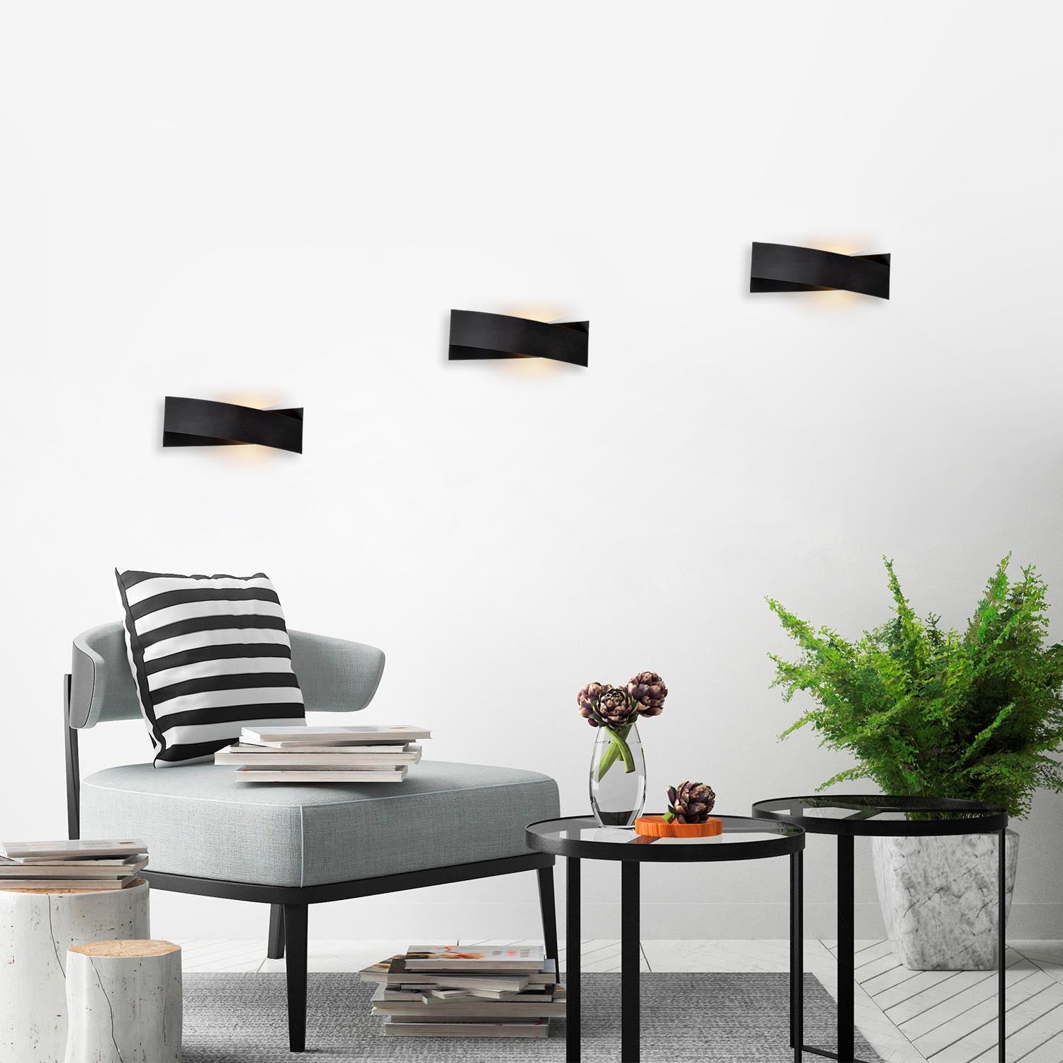 Schlichte und moderne Wandleuchte 7156 in elegantem Schwarz von Opviq. Perfekt für stimmungsvolle Beleuchtung in jedem Raum.