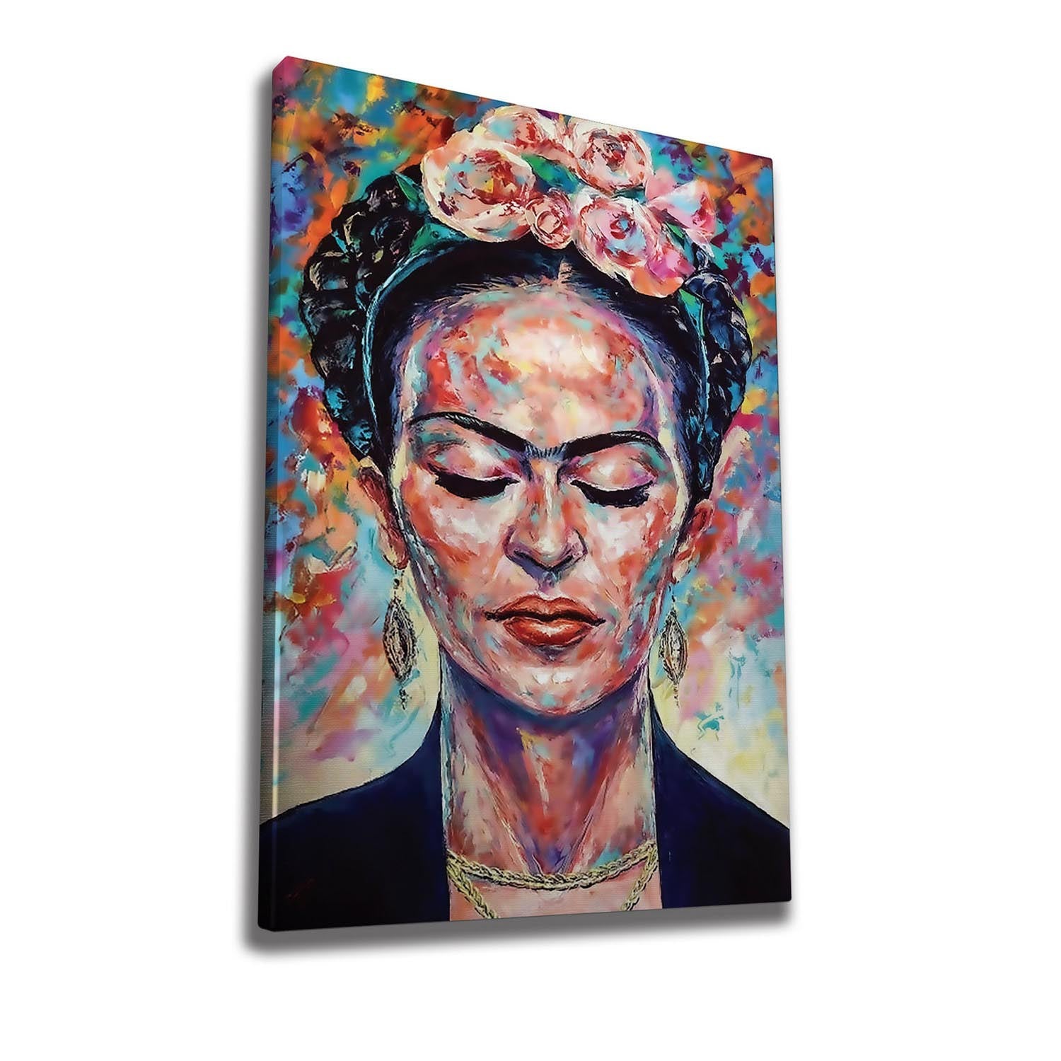 Entdecken Sie das lebendige WY233 Leinwandbild (70 x 100 cm) von Wallity, das mit seinen bunten Farben jedem Raum eine kreative Note verleiht.
