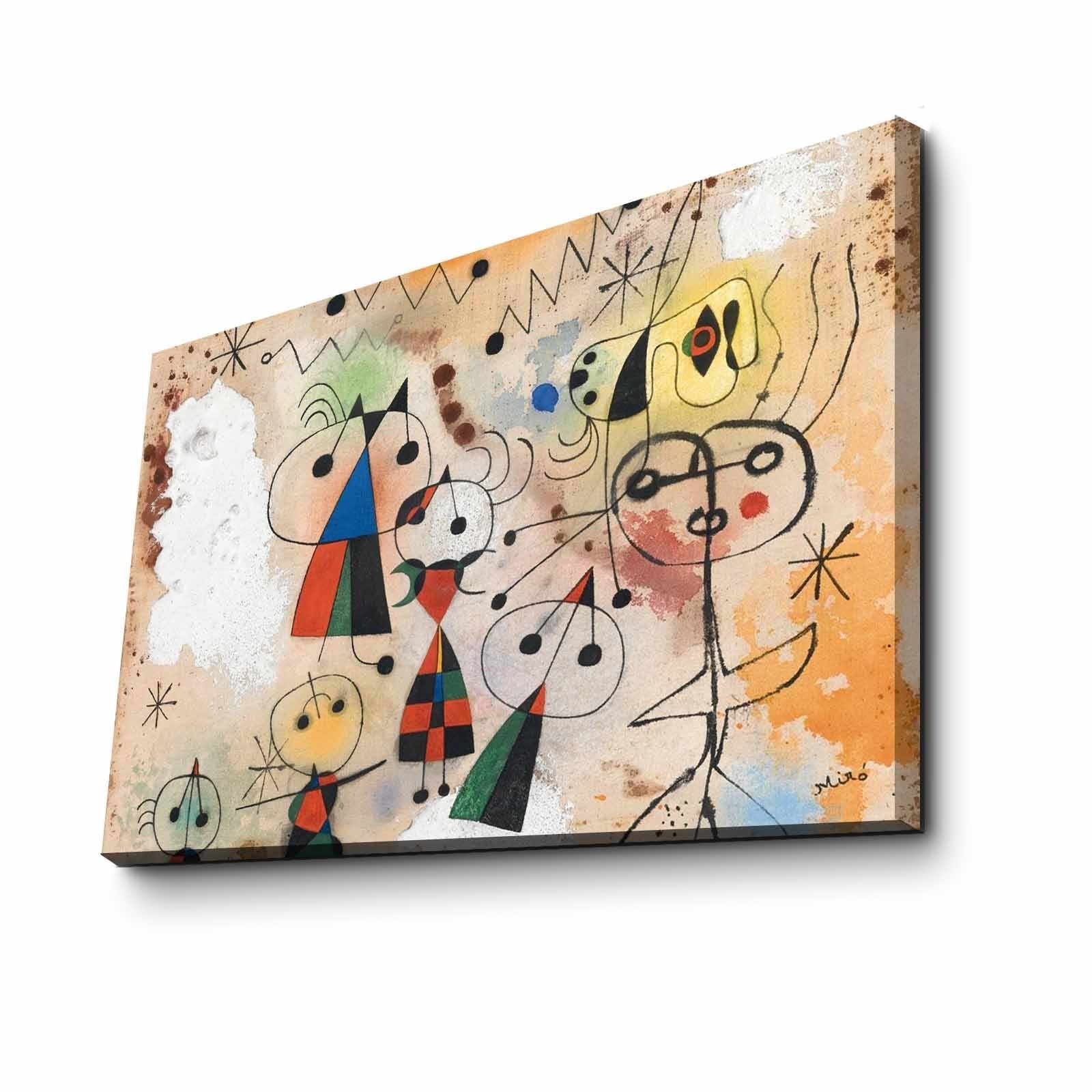 Verleihen Sie Ihrem Raum mit dem Leinwandbild "Der Karneval des Harlekin" von Joan Miró einen Hauch von Kreativität und lebendigen Farben!