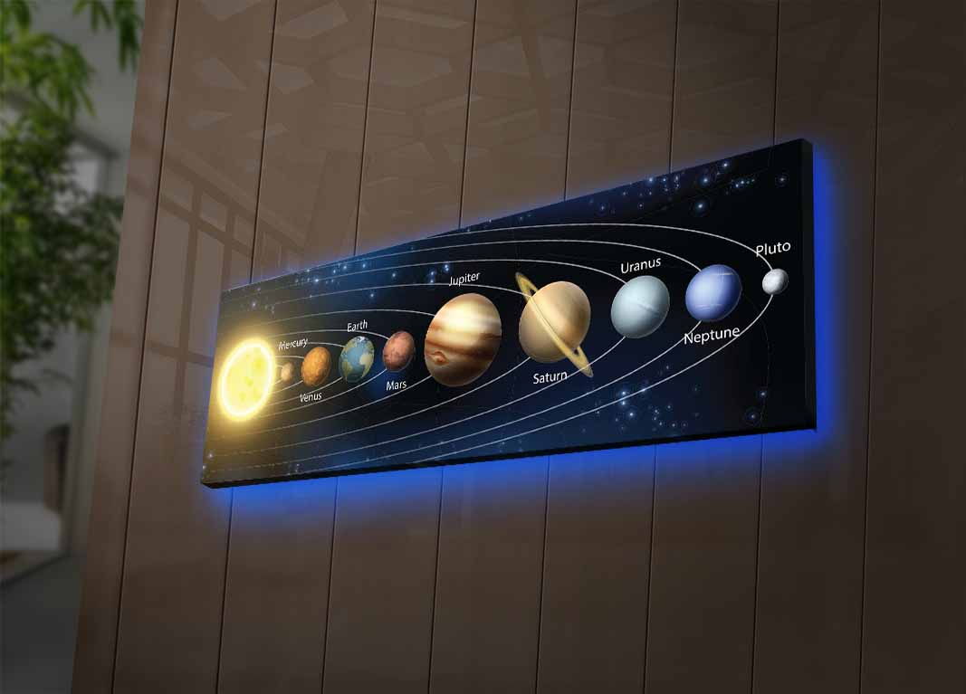 Entdecken Sie das faszinierende 3090NASA Bild von Wallity – ein beleuchtetes Kunstwerk, das jeden Raum in eine Oase der Eleganz verwandelt.
