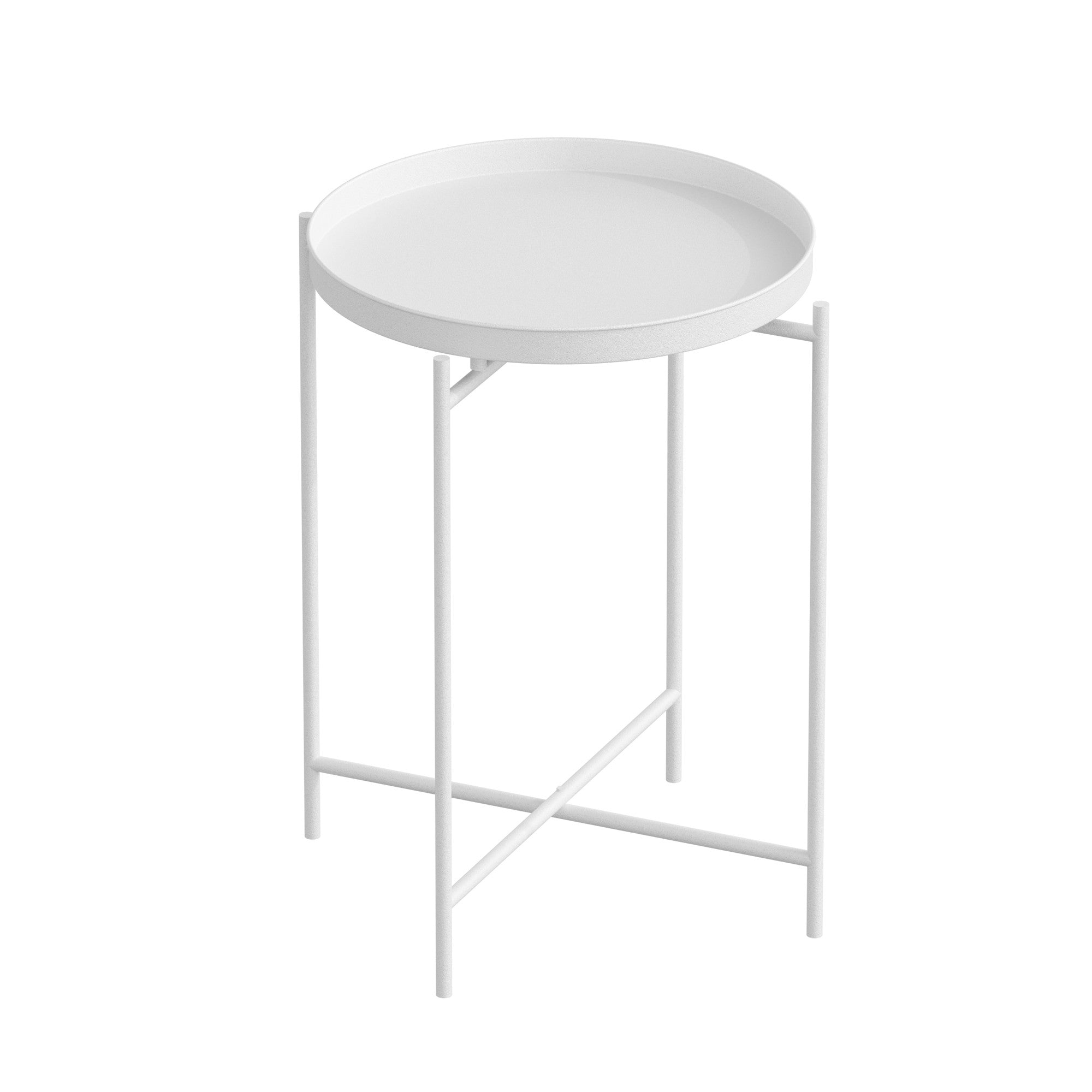 Moderner SHB Sofatisch in elegantem Weiß von Hanah Home. Hochwertige Metallverarbeitung, perfekt für jeden Anlass und langlebig im Design.