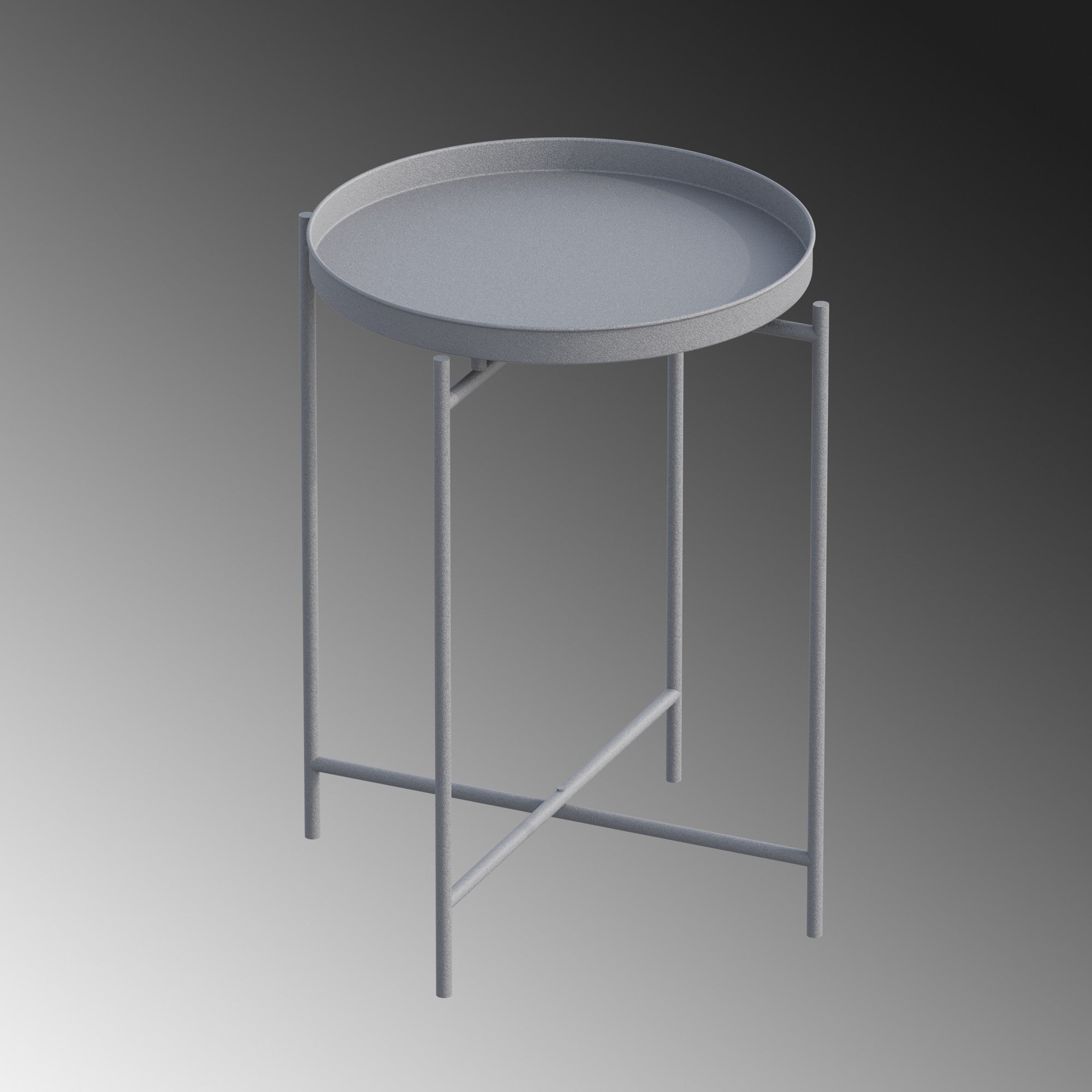 Eleganter SHB Sofatisch in stilvollem Grau von Hanah Home: Hochwertiges Metall, langlebig und vielseitig – ideal für jedes moderne Wohnzimmer.