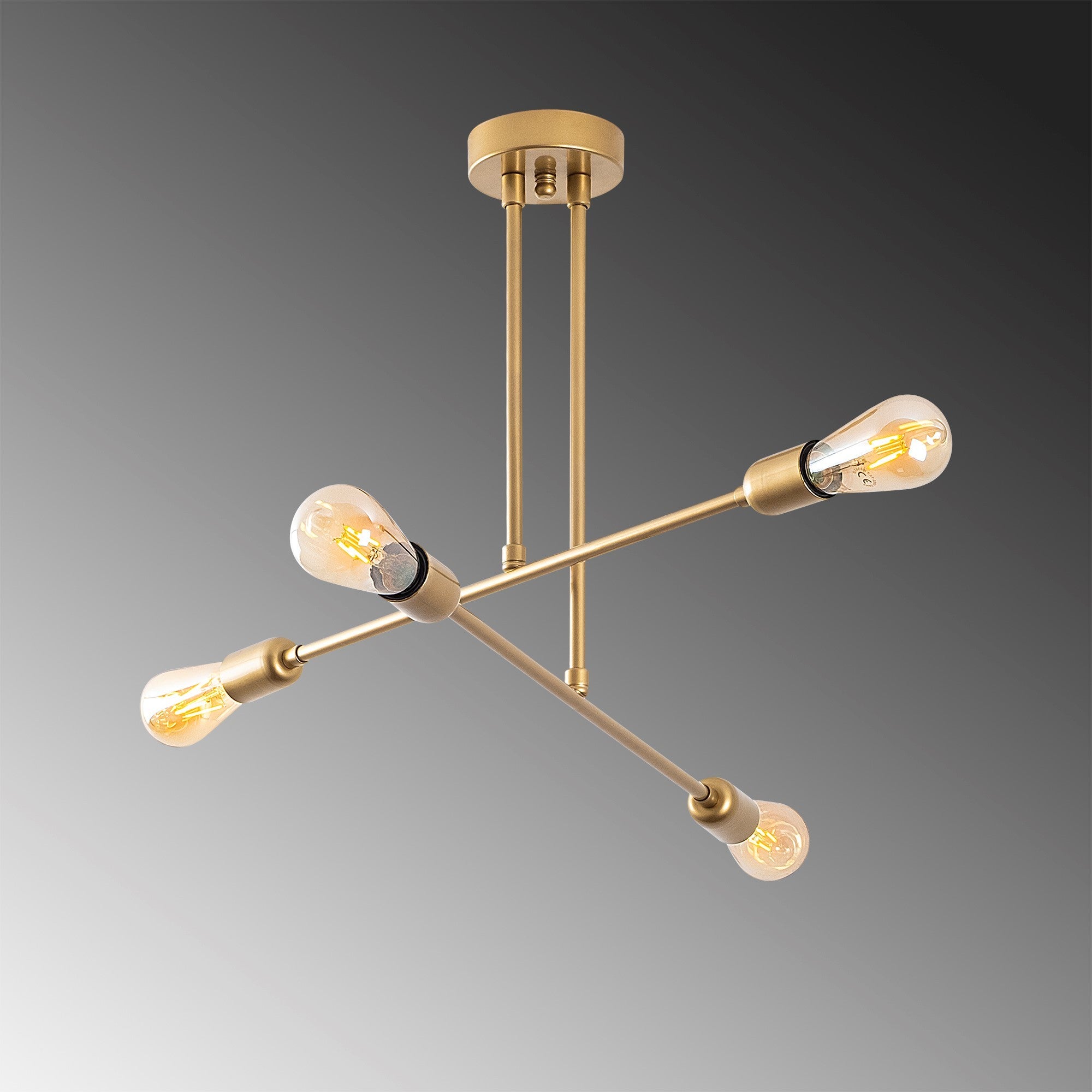 Die Camel 7 Pendellampe in Gold von Opviq kombiniert modernes Design mit luxuriösem Flair und setzt stilvolle Akzente in jedem Raum.