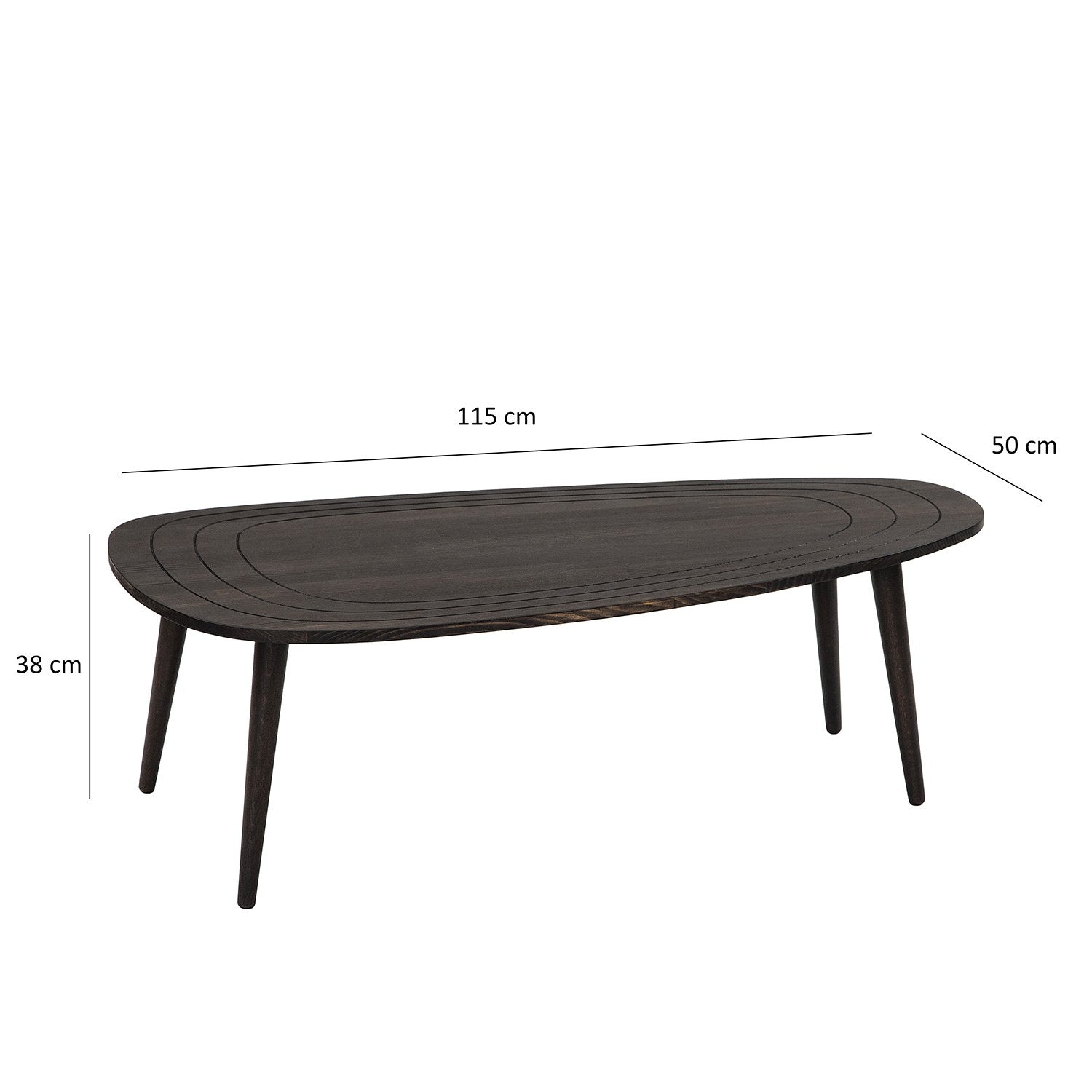 Stylischer Sofatisch in Anthrazit von Hanah Home – perfektes Zusammenspiel aus Qualität und zeitgemäßem Design für Ihr Wohnzimmer.