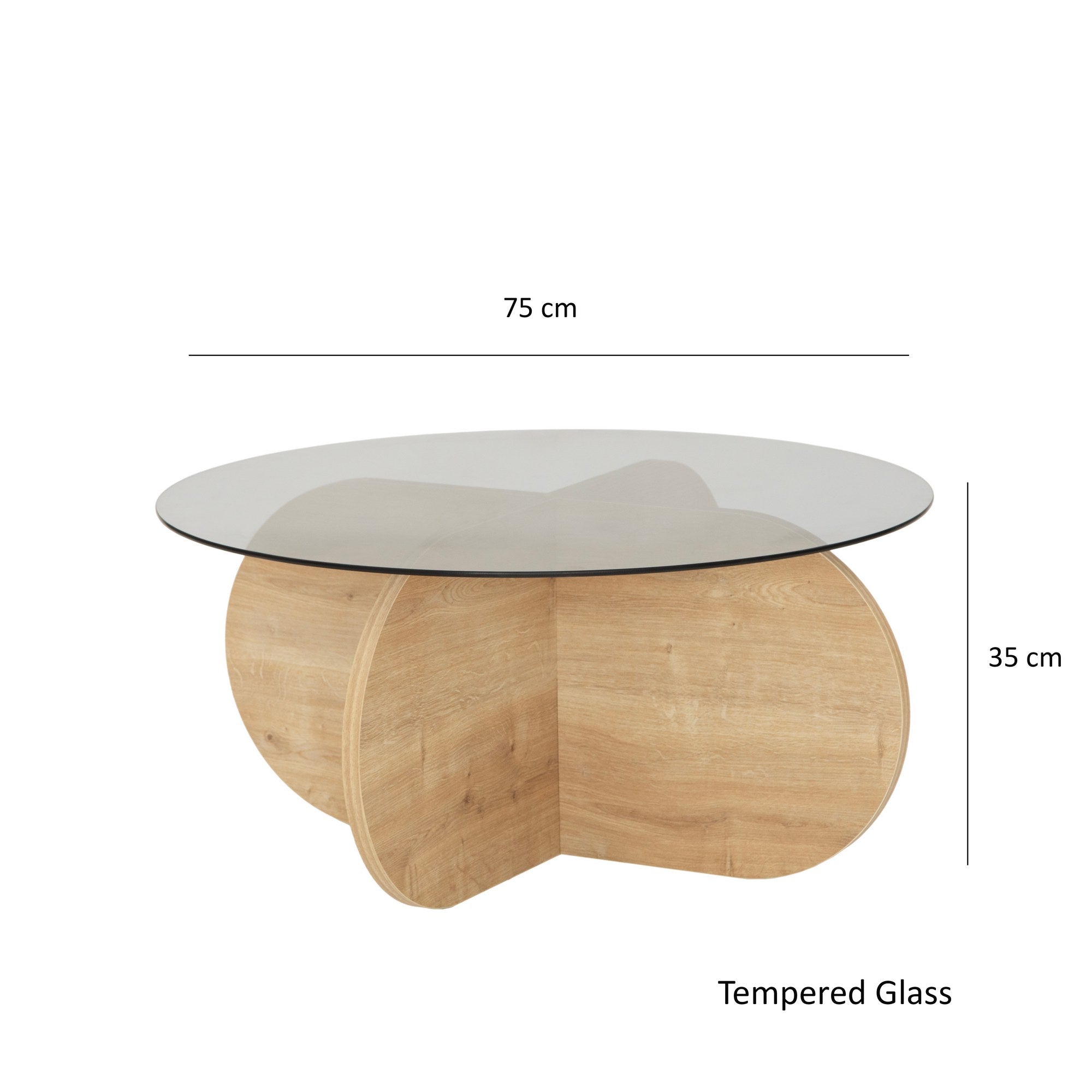 Eleganter Bubble Sofatisch aus Eiche Rauch von Hanah Home – ideal für stilvolle Wohnräume und gesellige Abende.