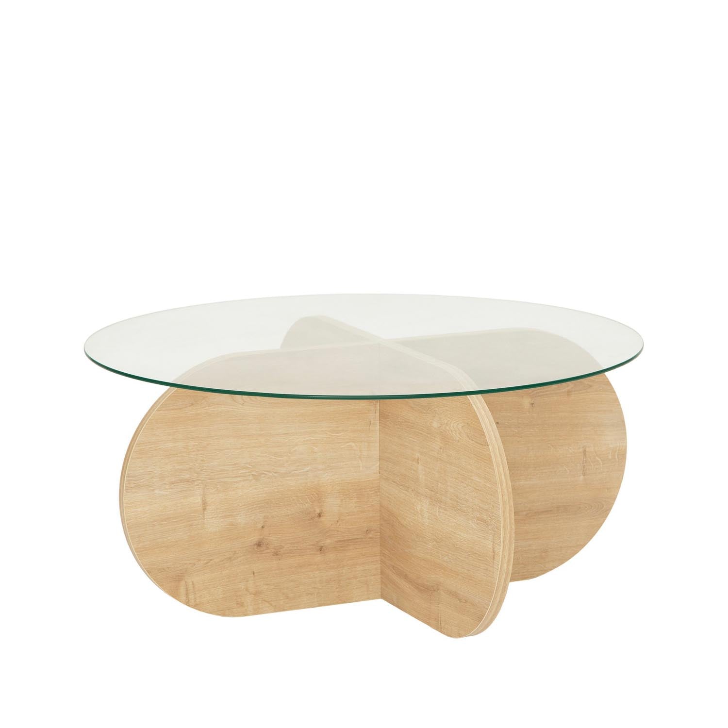 Stylischer Bubble Sofatisch aus Saphir-Eiche von Hanah Home, ideal für moderne Wohnräume und gemütliche Abende.